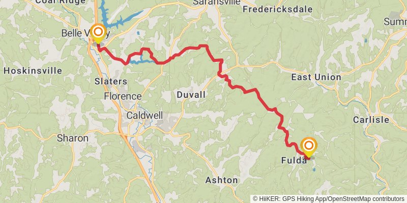 North Country Trail - Ohio stage 69 Map