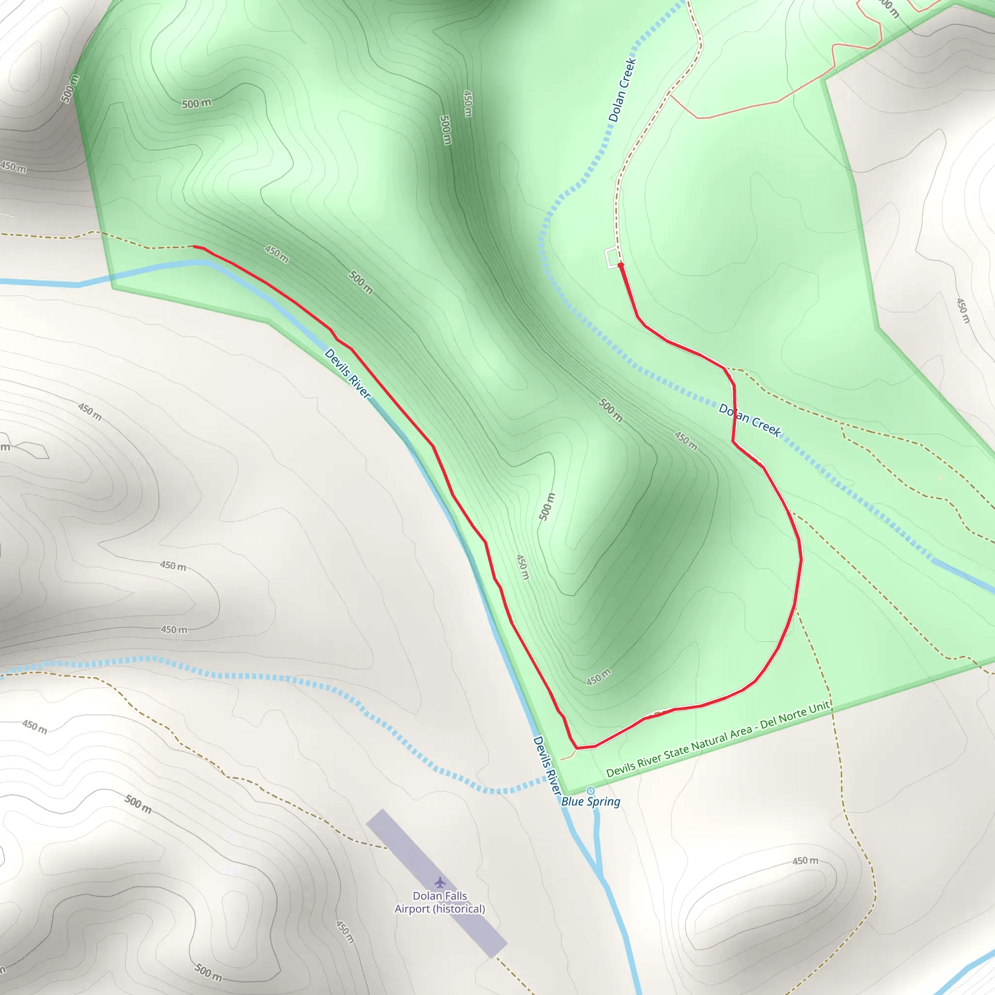Devils River Out and Back mobile static map