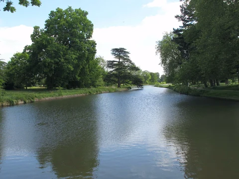 An image depicting the trail Langley Park Lake and Roughround Wood Loop and its surrounding area.