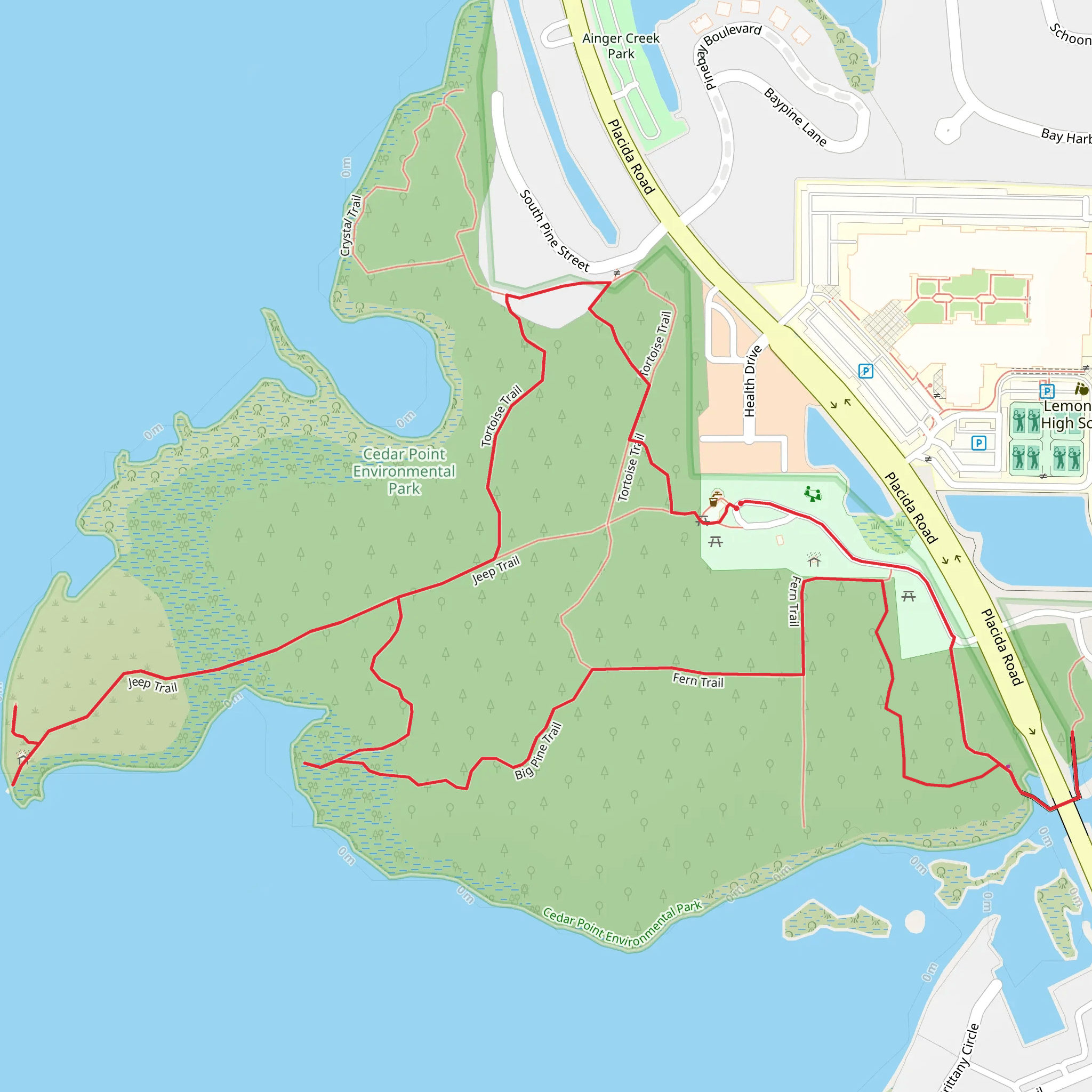Jeep and Fern Loop Trail mobile static map