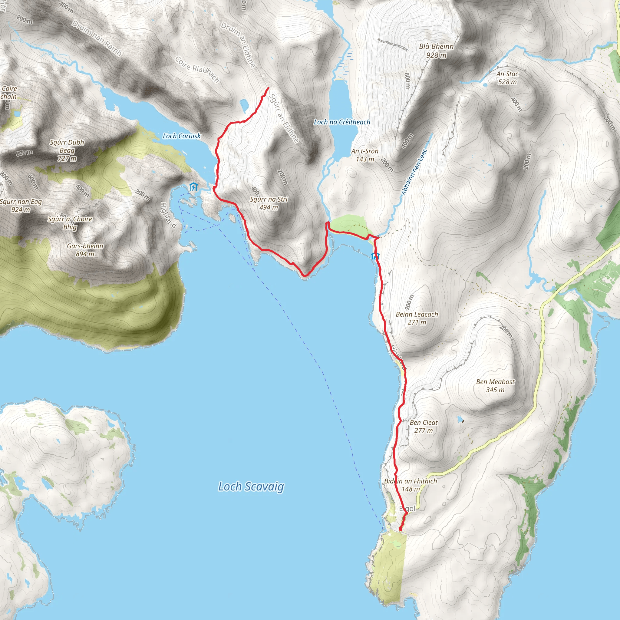 Loch Coruisk from Elgol mobile static map