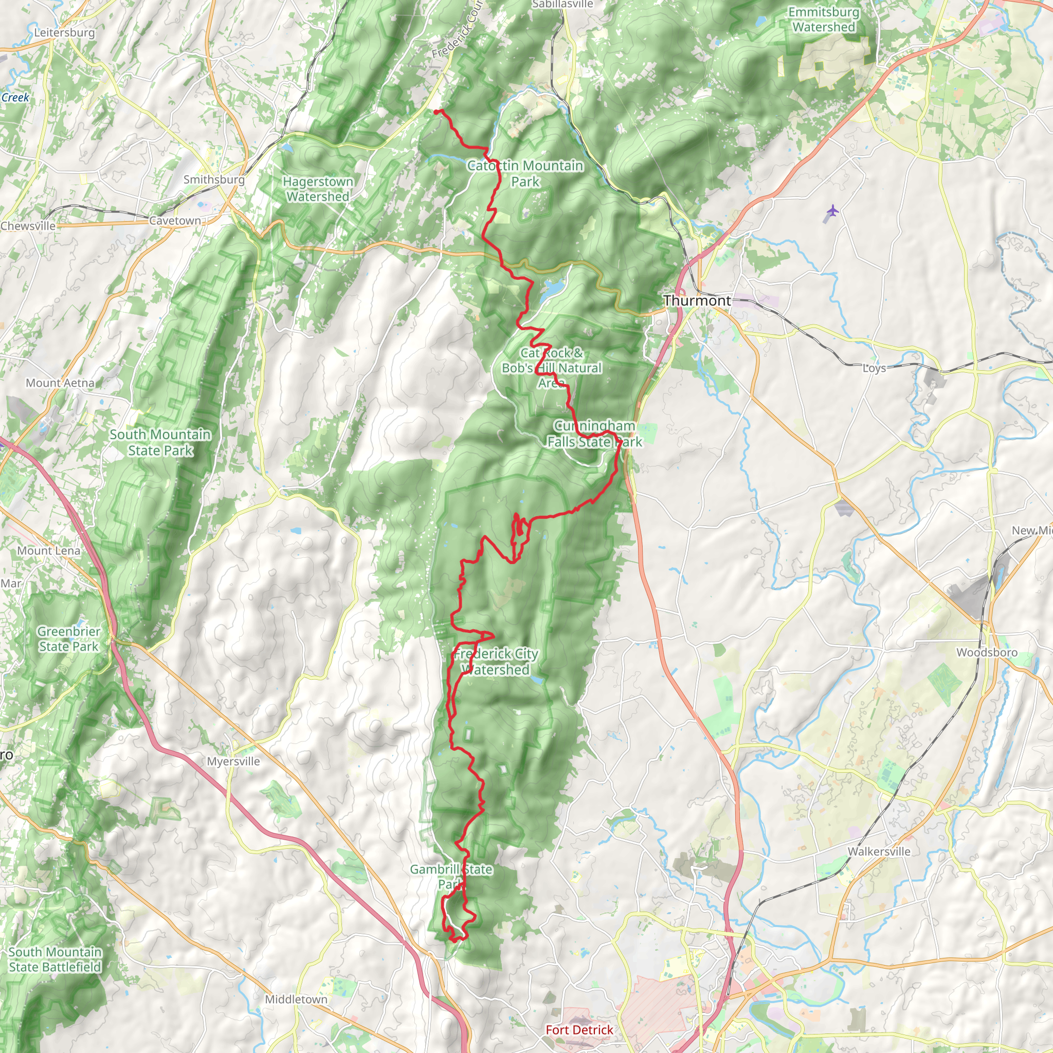 Catoctin National Recreation Trail mobile static map