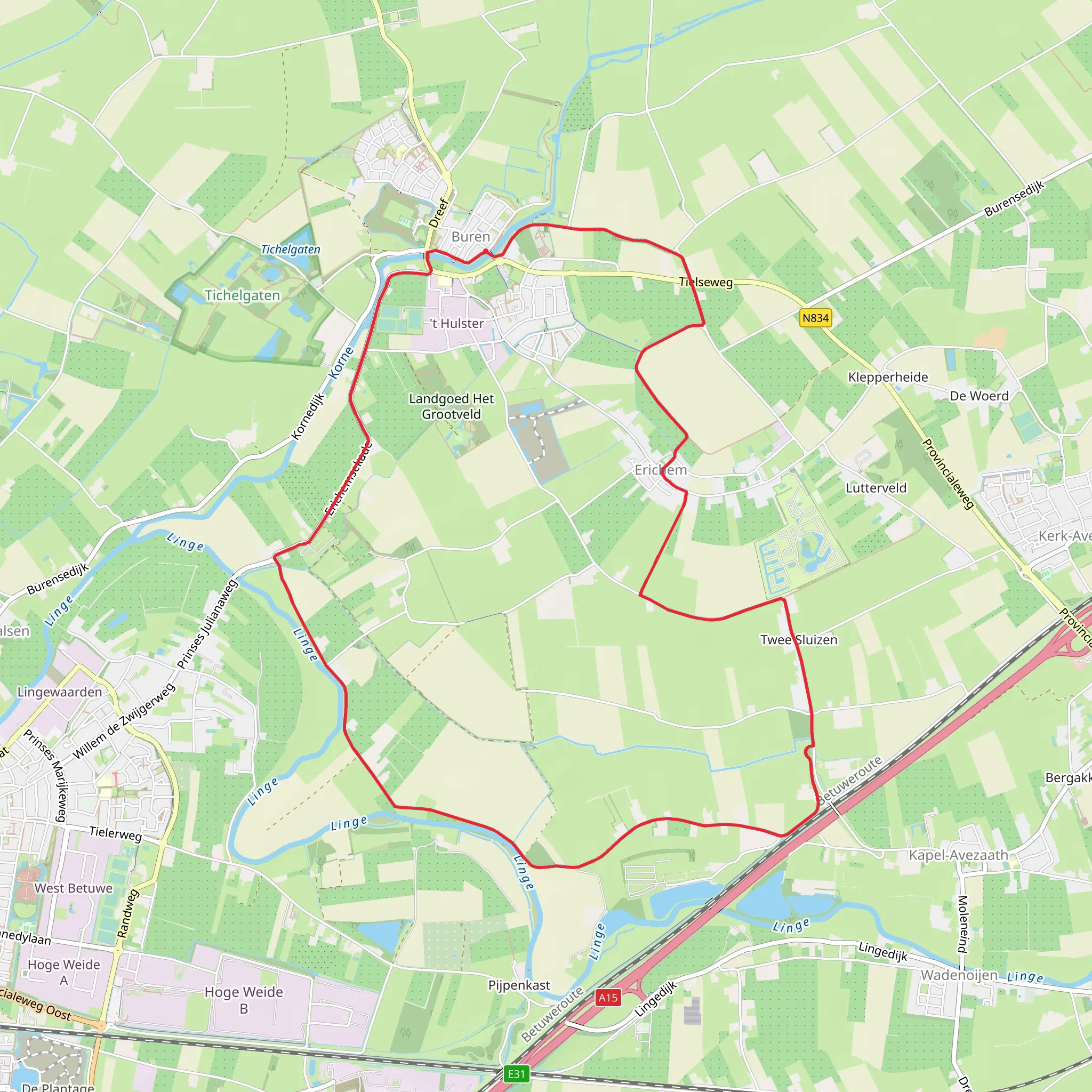 Maarten van Rossumpad and Erichemsewal Loop mobile static map