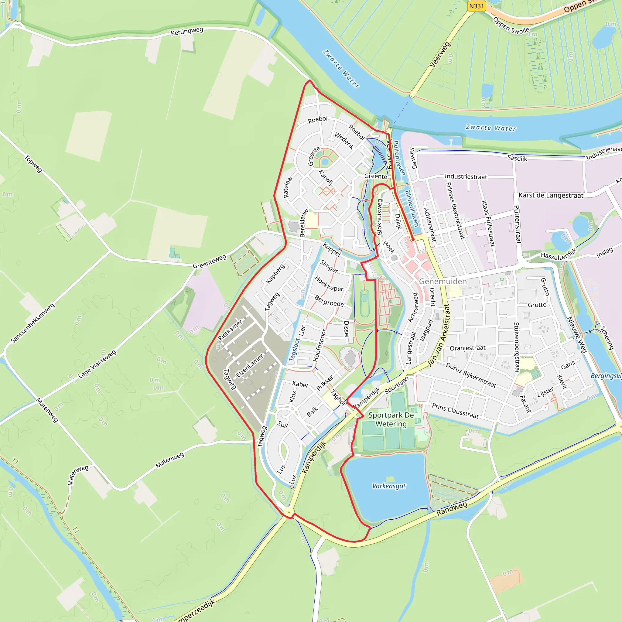 Varkensgat via Greentedijk mobile static map