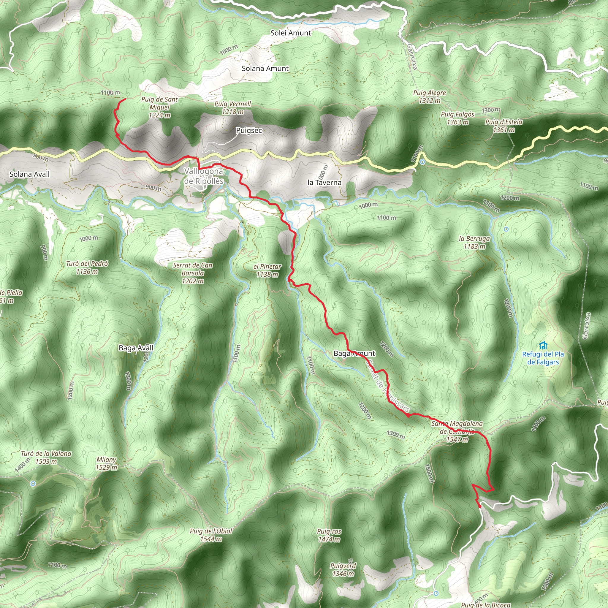 Santa Magdalena de Cambrills - Coll de las Fuentes de l'Orri PR C 59-2 mobile static map