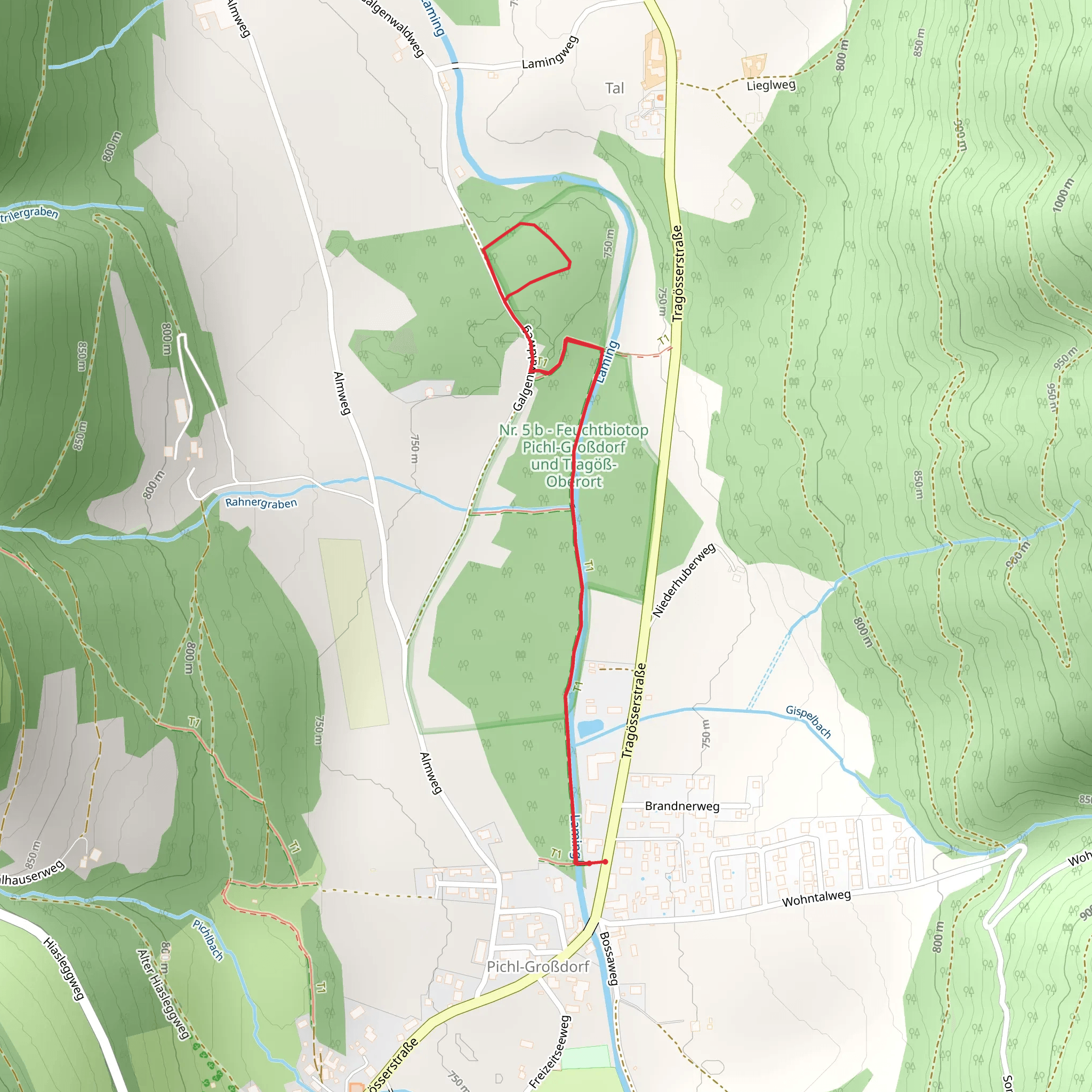 Lamingsteig mobile static map