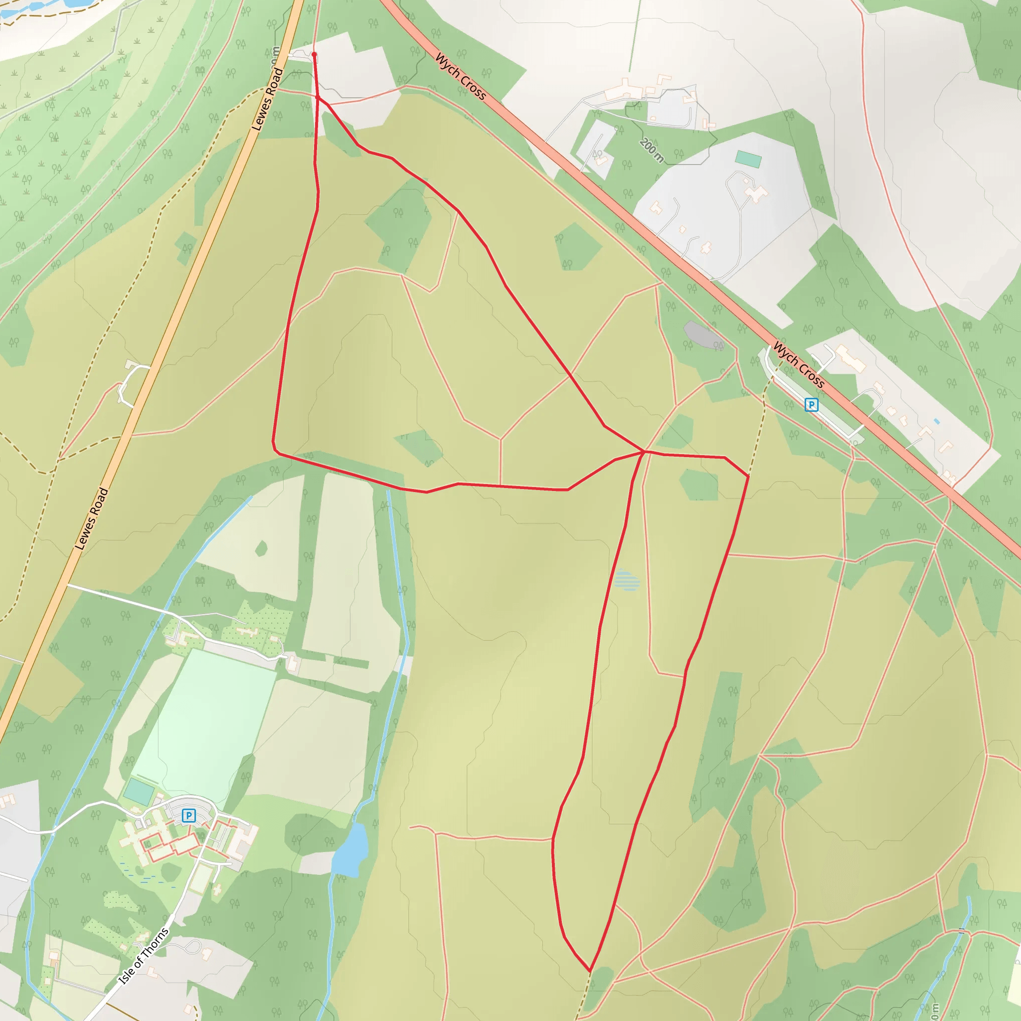 Wych Cross Walk mobile static map