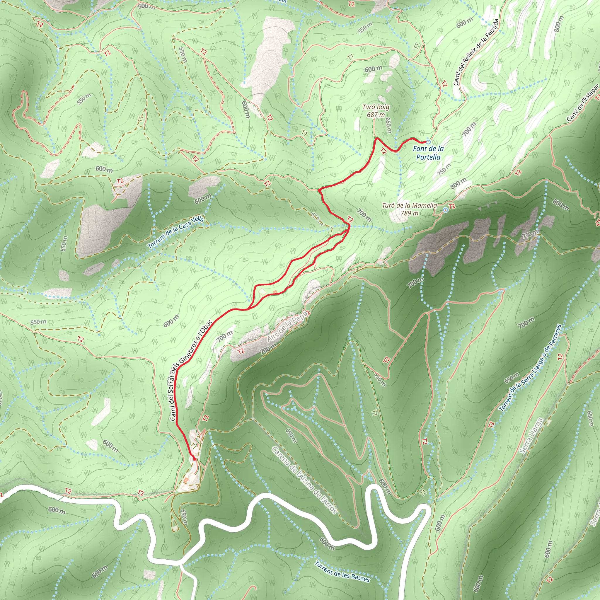 The Font de la Portella SL C 63 mobile static map