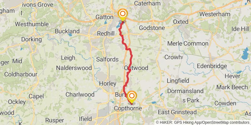 Tandridge Border Path stage 3 Map