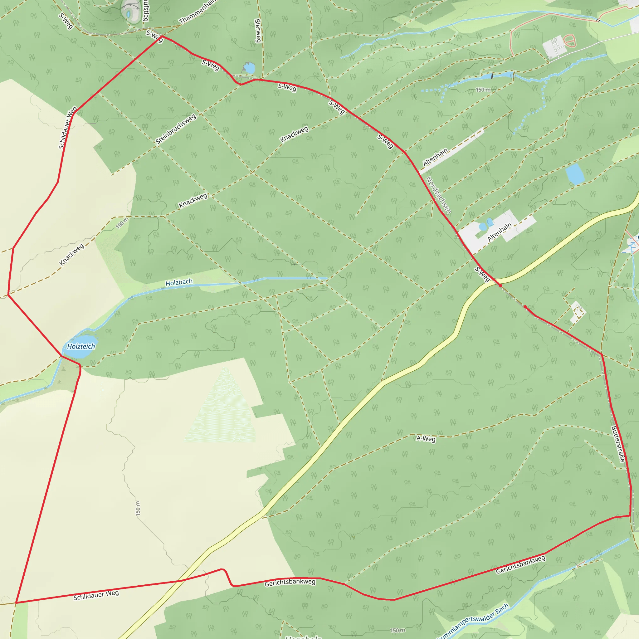 Schildguer Weg and Ochsensaal Hohburg Loop mobile static map