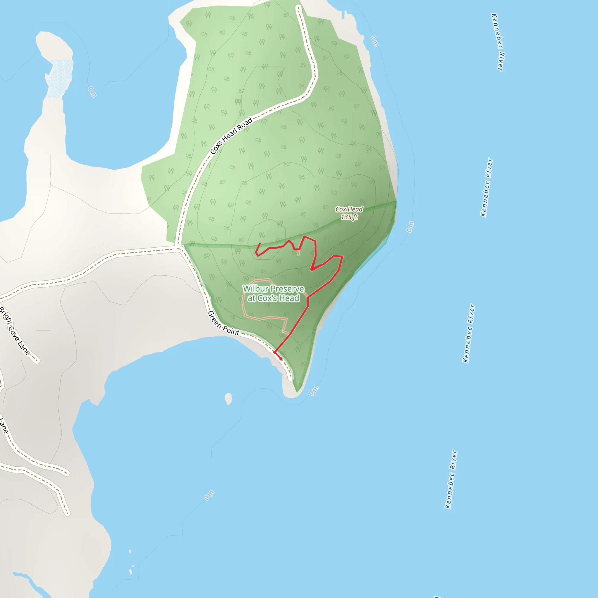 Wilbur Preserve Out and Back mobile static map