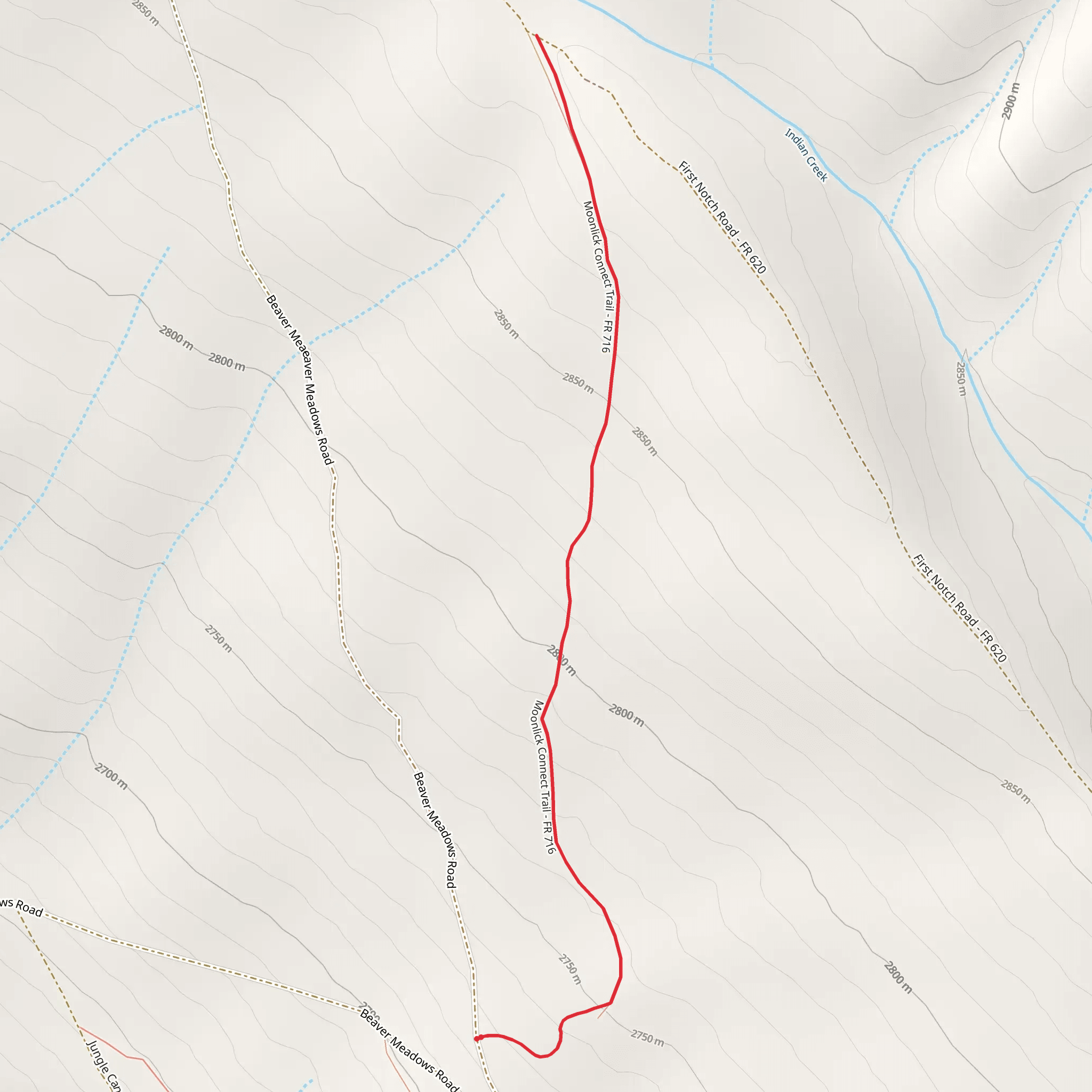Moonlick Connect Trail mobile static map
