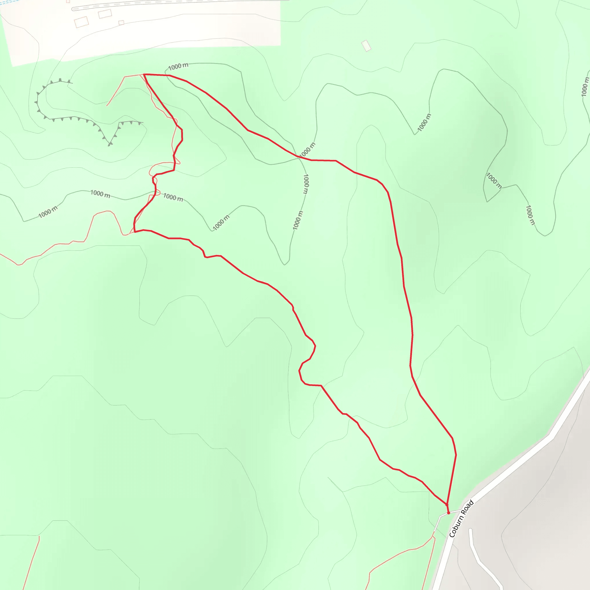 Coburn Road Loop mobile static map