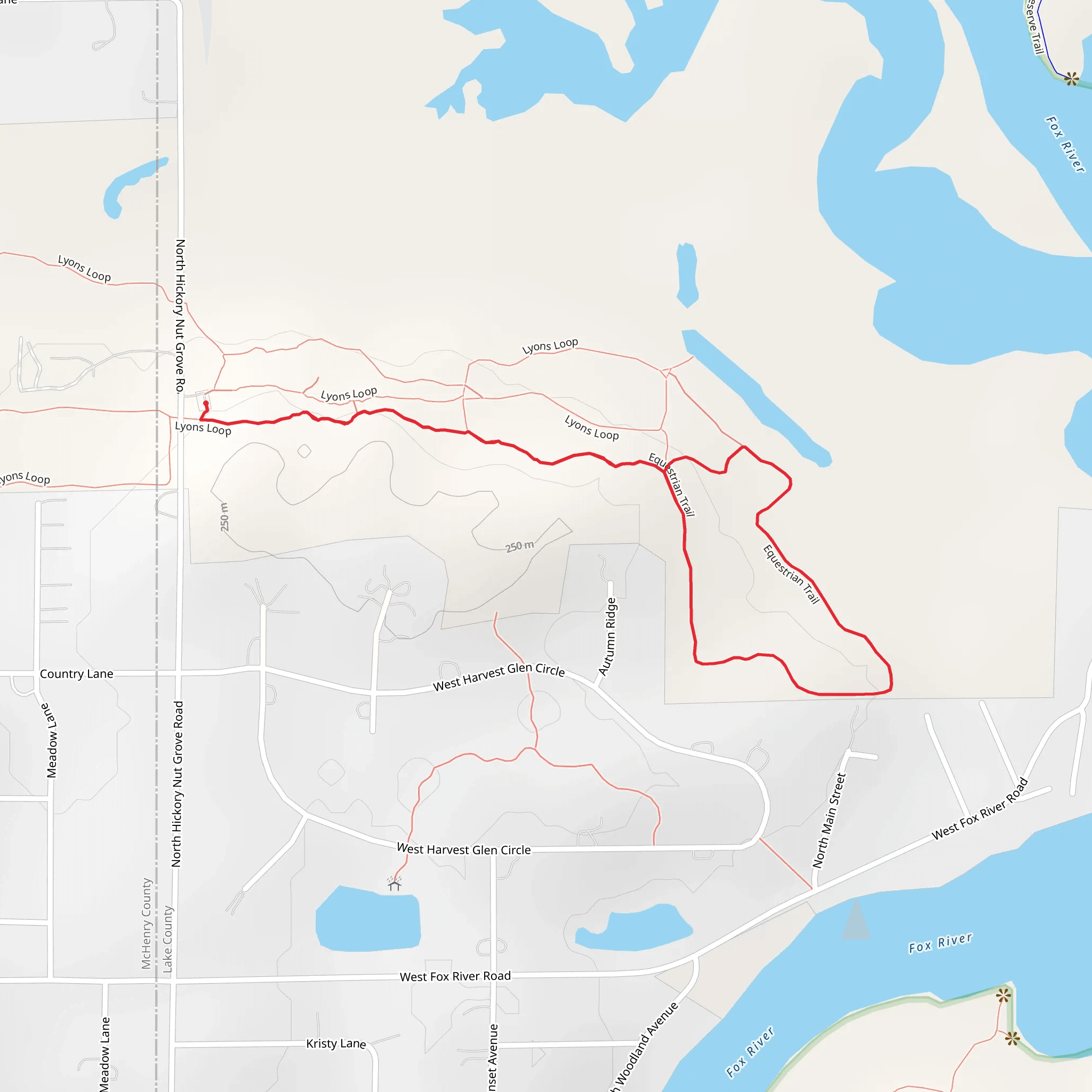 Equestrian and Lyons Loop Trail mobile static map