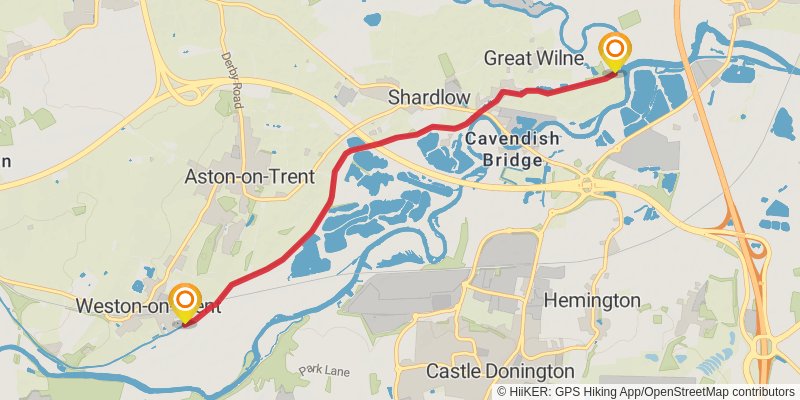 Trent and Mersey Canal Walk stage 8 Map