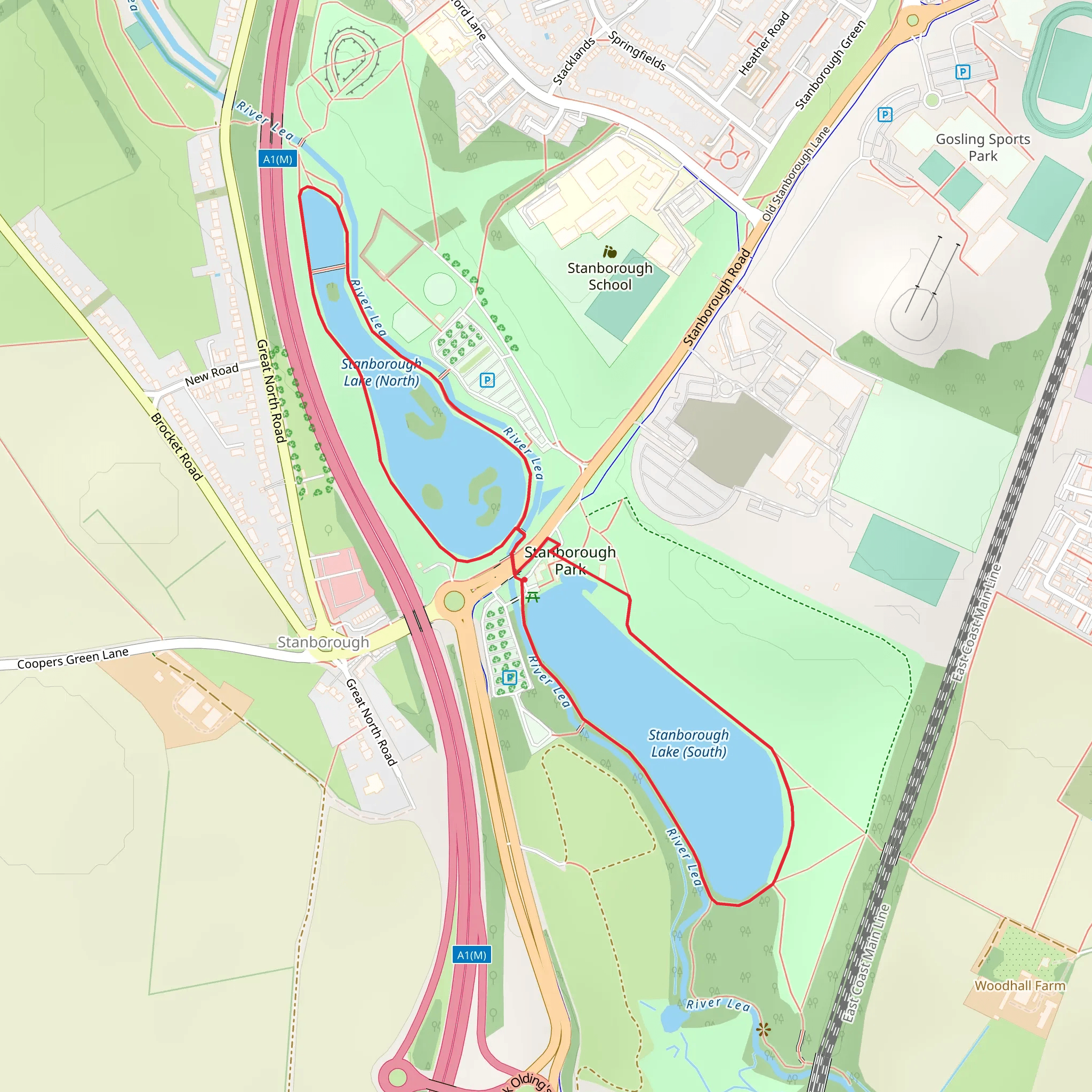 Stanborough Park - Welwyn Garden City mobile static map