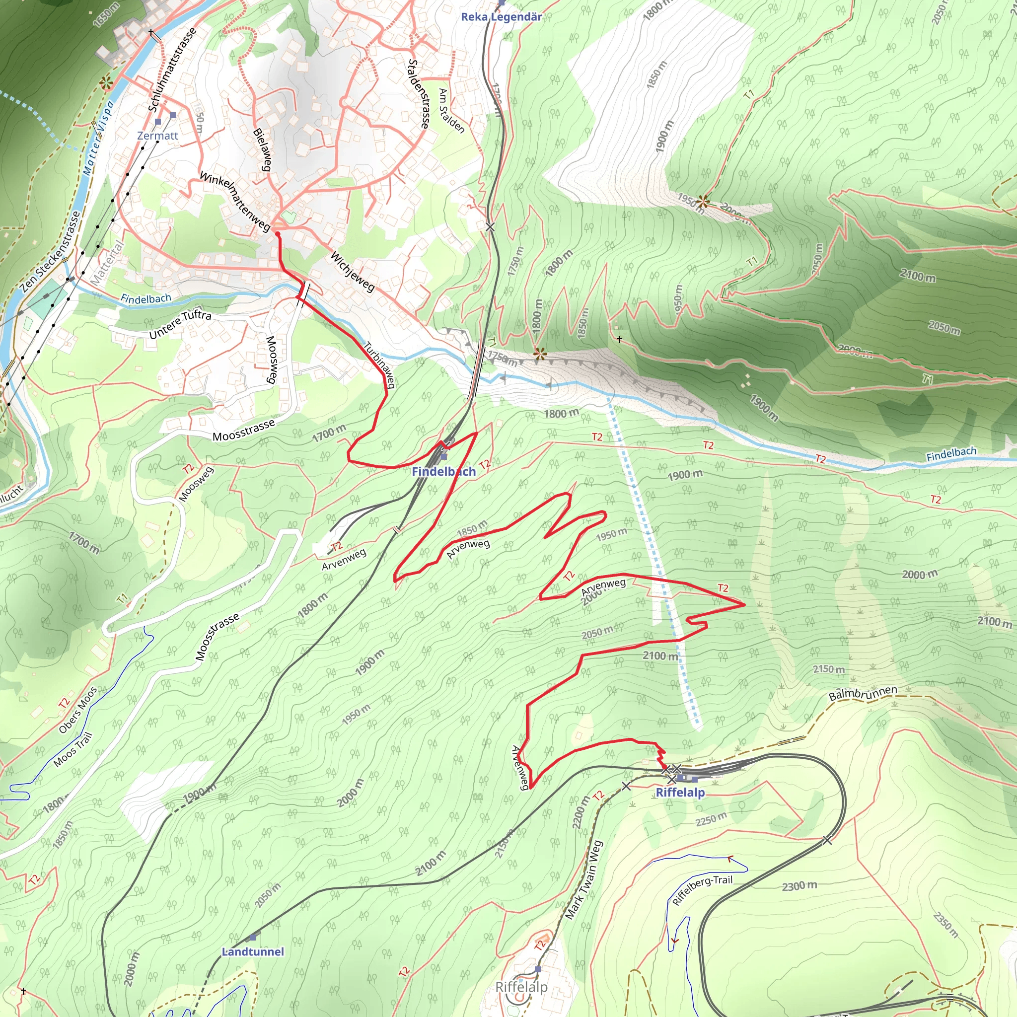 Swiss Stone Pine Trail - Nr 14 mobile static map