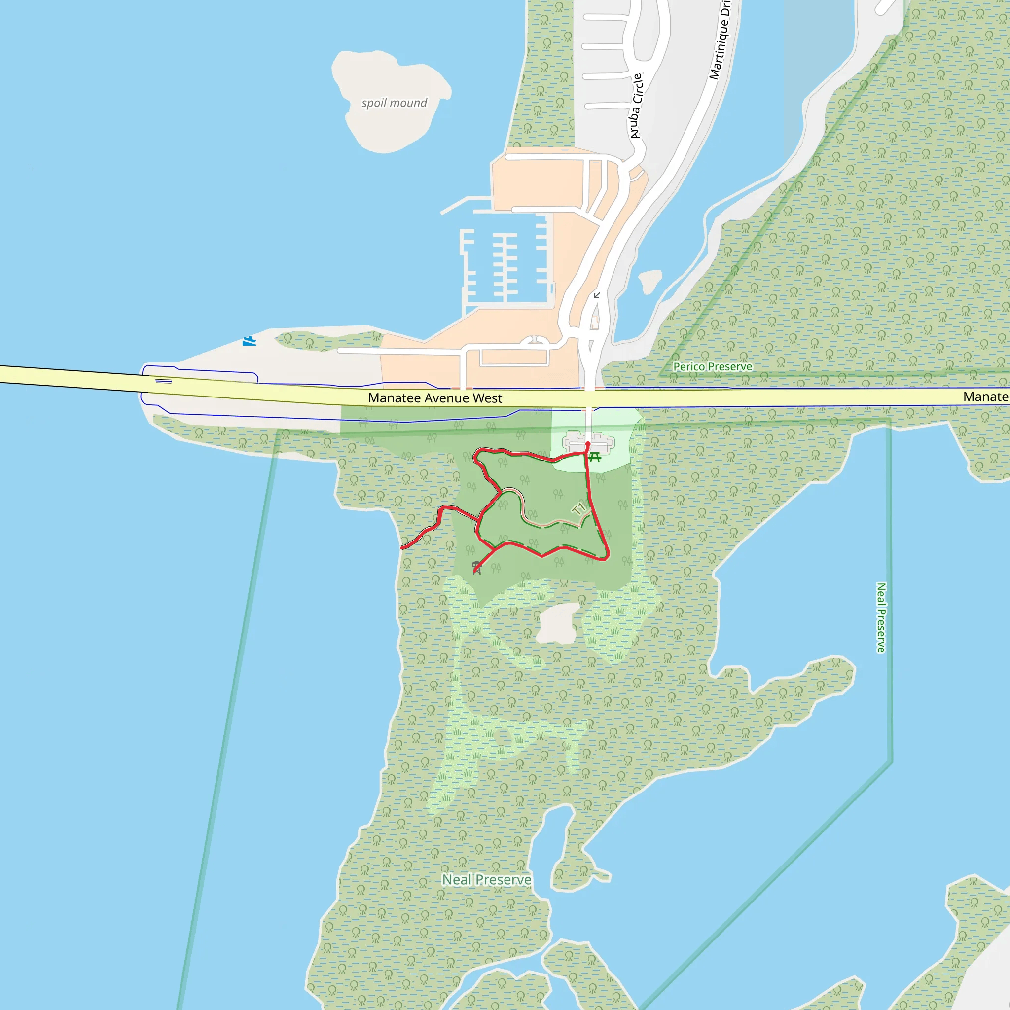 Manatee Avenue West Loop mobile static map