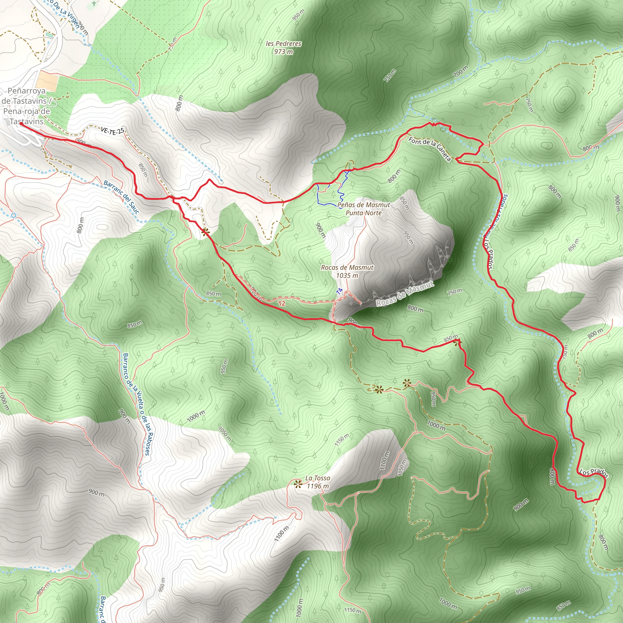 Tour of Peñas de Masmut PR TE 157 mobile static map