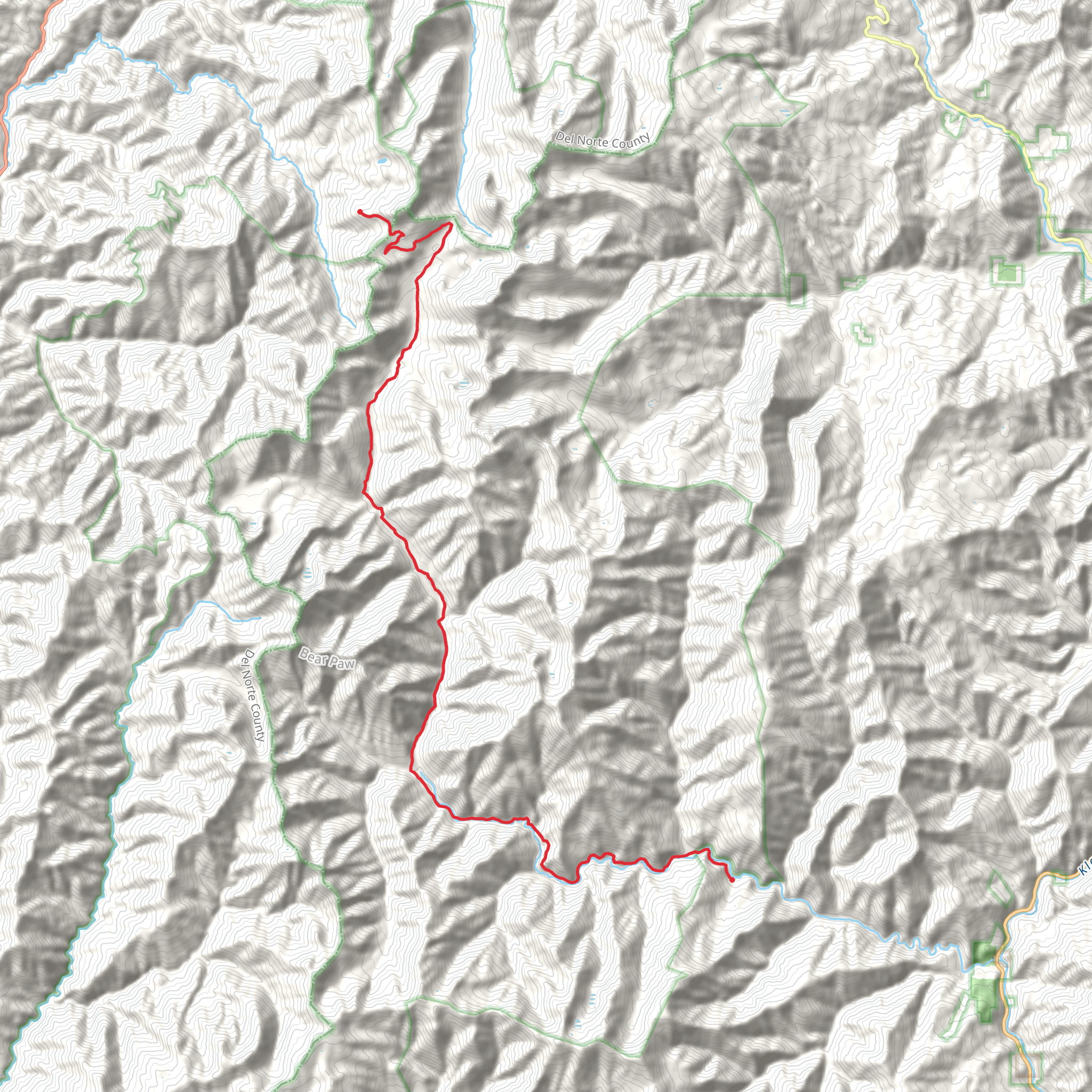 Clear Creek National Recreation Trail mobile static map