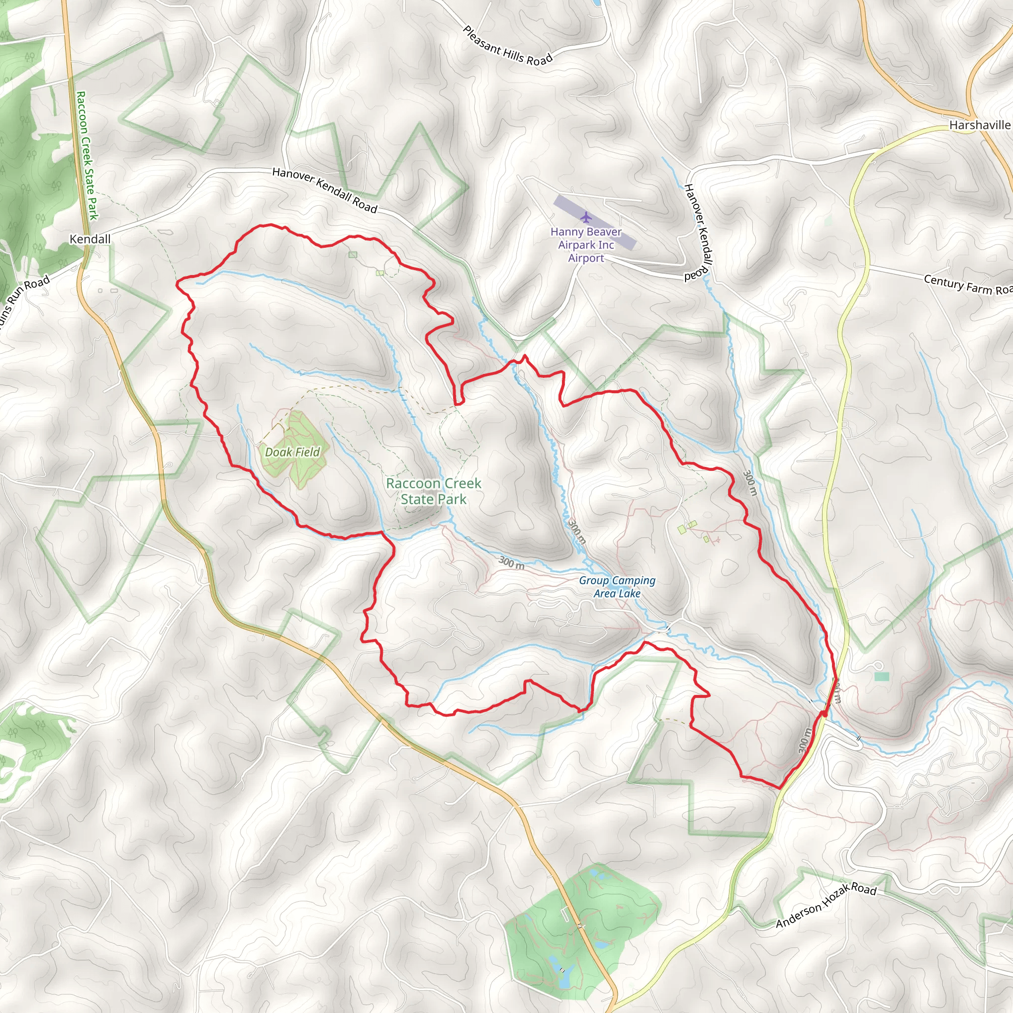 Raccoon Creek Loop mobile static map