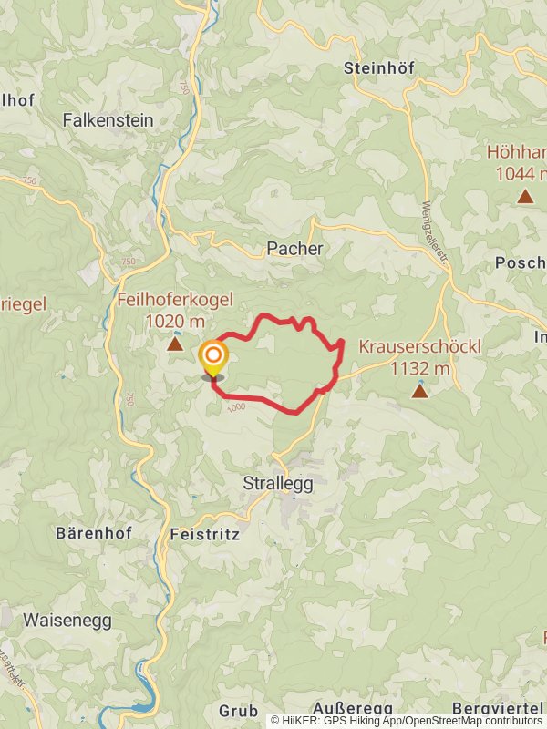 Pinggau - Rohrbach - Strallegg mobile static map