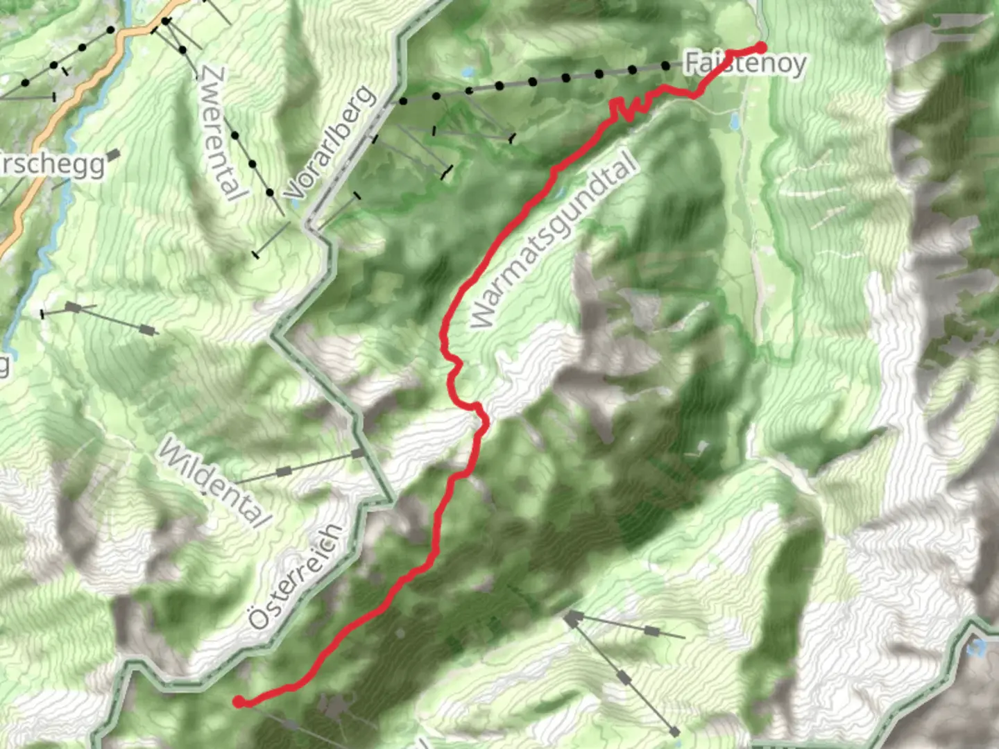 An image depicting the trail Krumbacher Hoehenweg and its surrounding area.
