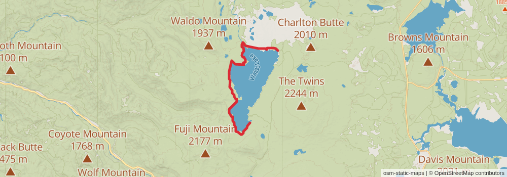Jim Weaver Loop - Waldo Lake Trail stage 2 Map