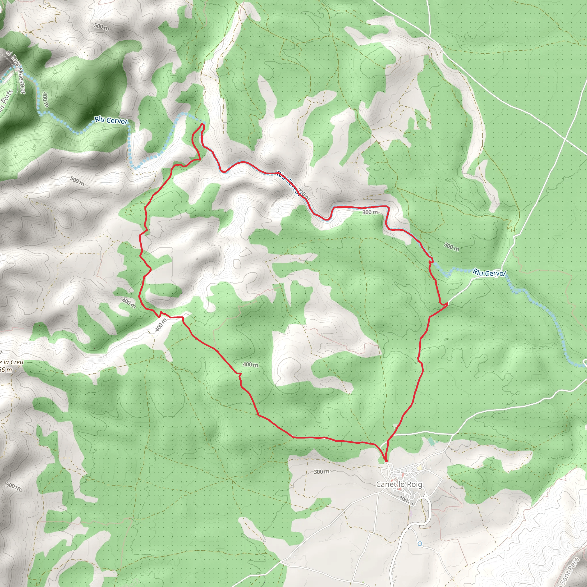 Route of the Riu Cérvol and its Mills PR CV 295 mobile static map