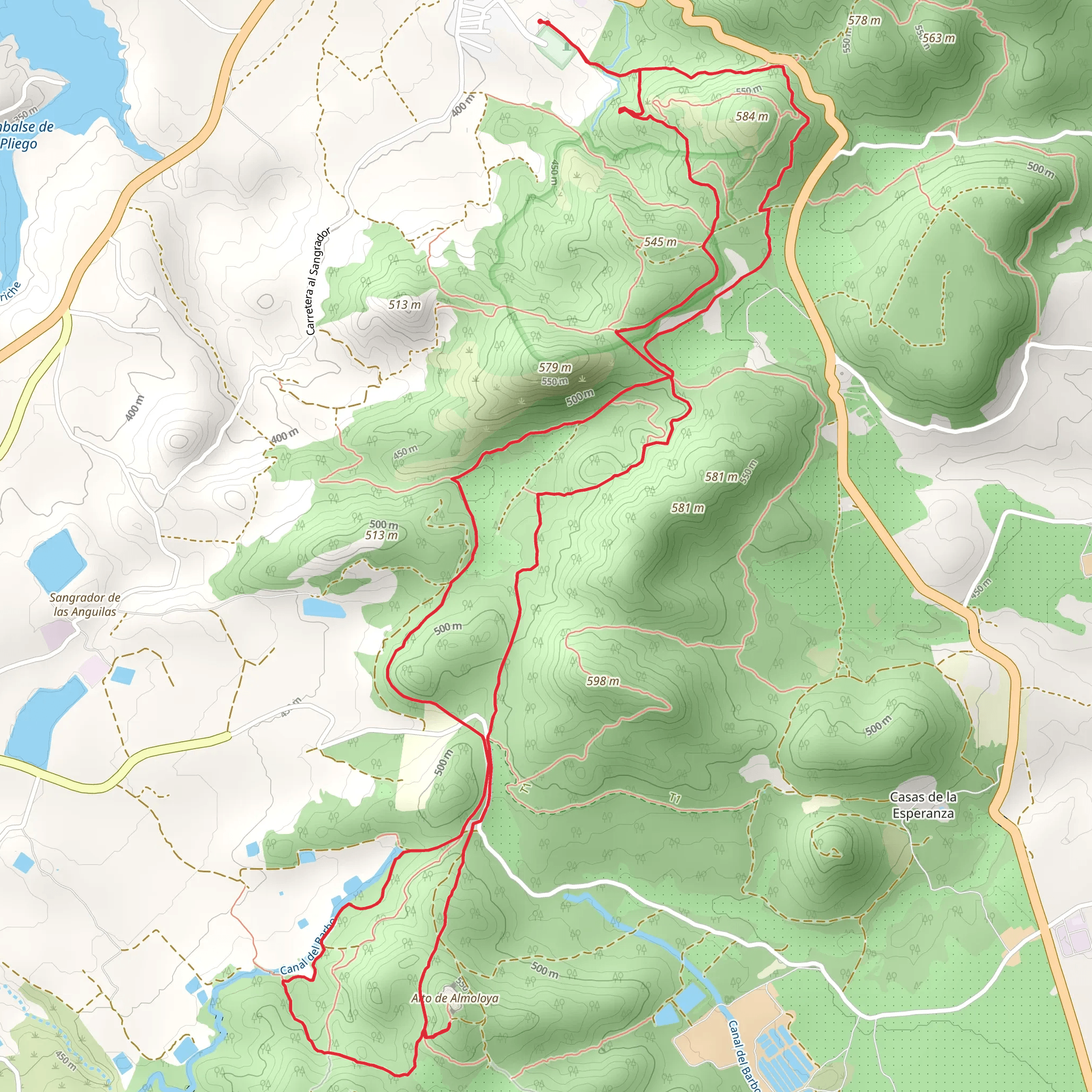 Almoloya de Pliego Trail PR MU 108 mobile static map