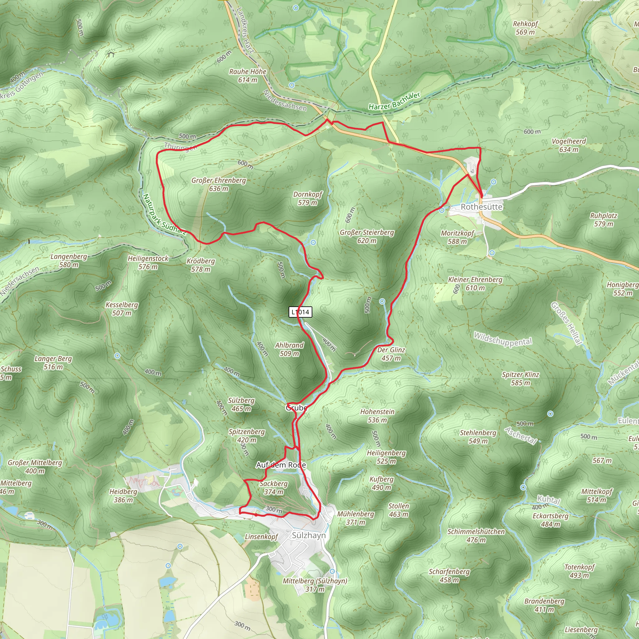 Sackberg and Rothesutte Loop mobile static map