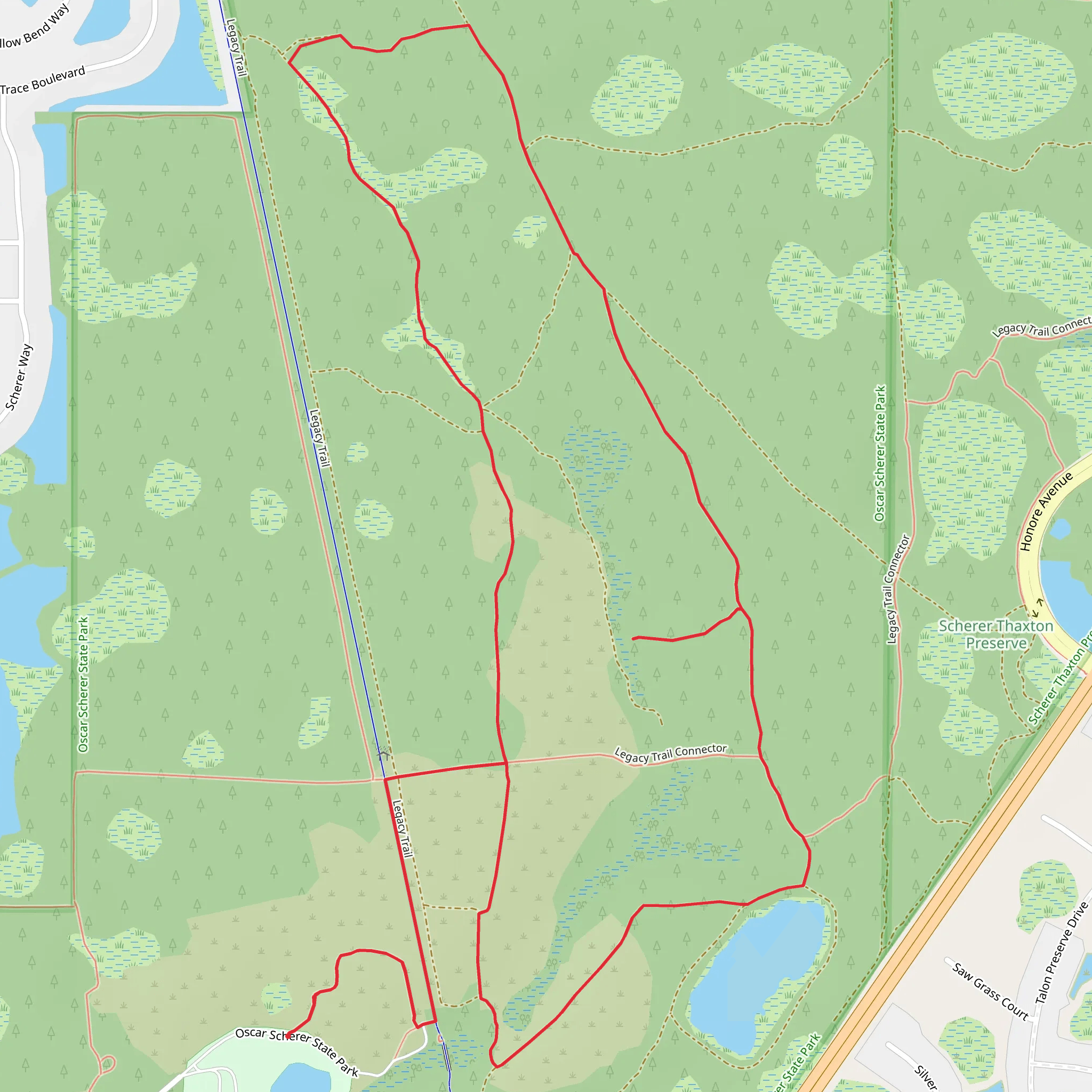 Oscar Scherer State Park Loop mobile static map
