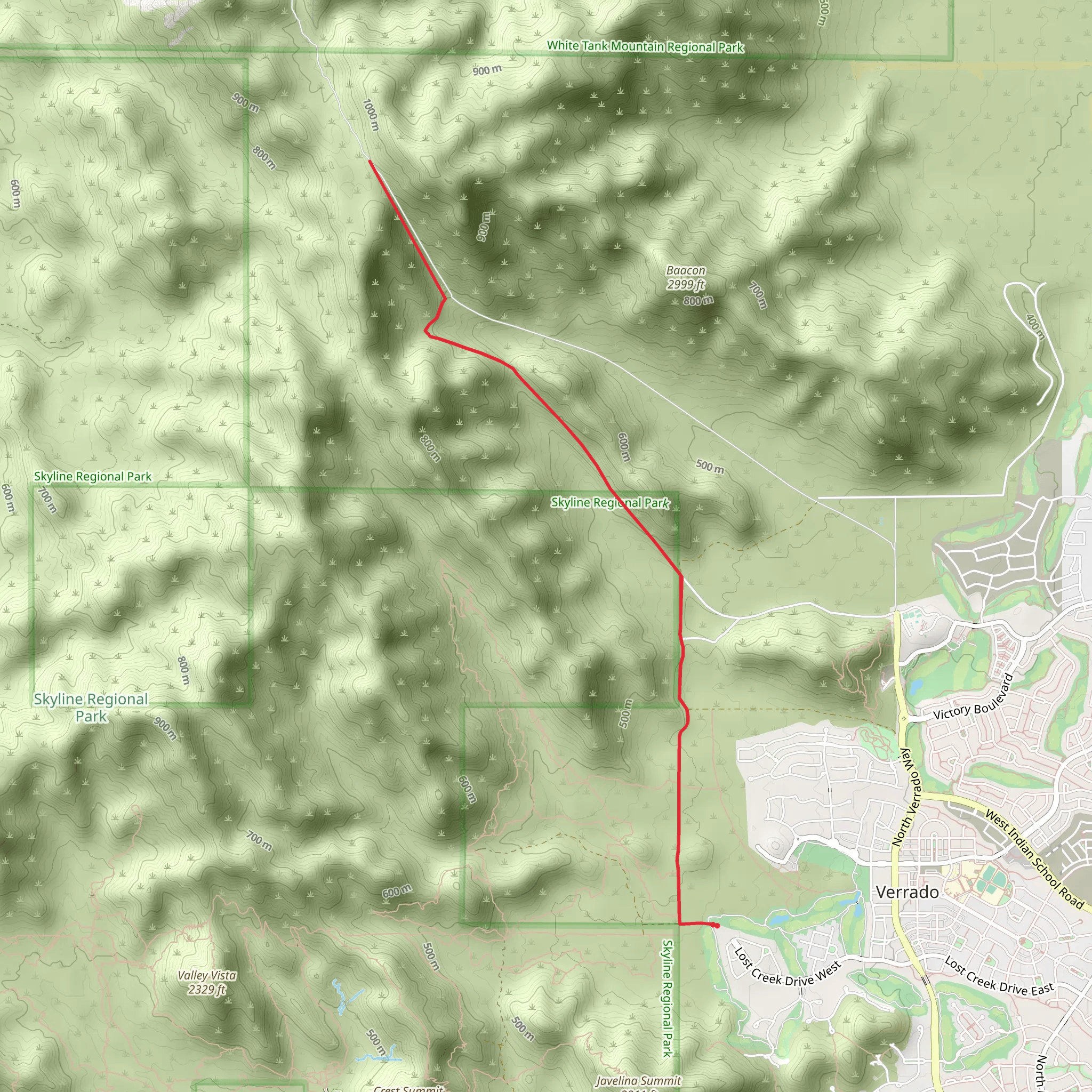 West Lost Creek Road Walk mobile static map