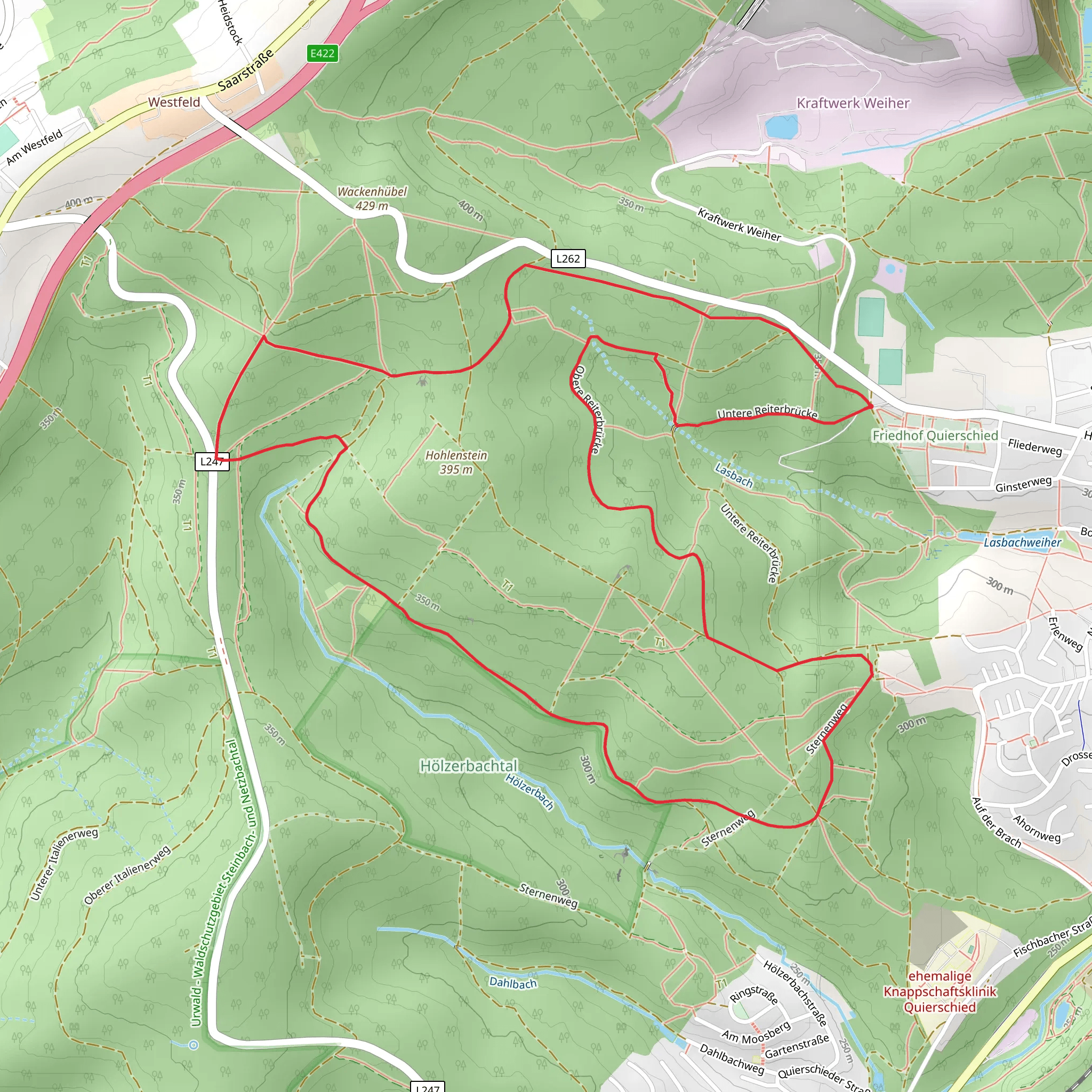 Hohlenstein and Hölzerbachtal Loop mobile static map