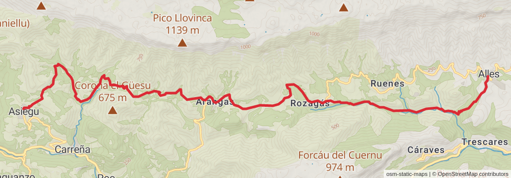 GR 109 Interior Asturias stage 2 Map