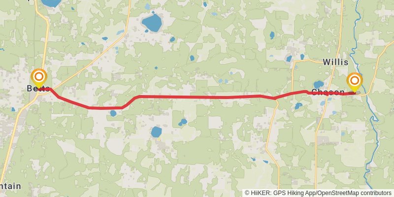 Florida National Scenic Trail stage 16 Map