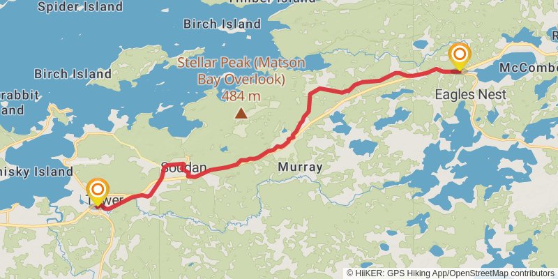 North Country Trail - Minnesota stage 32 Map