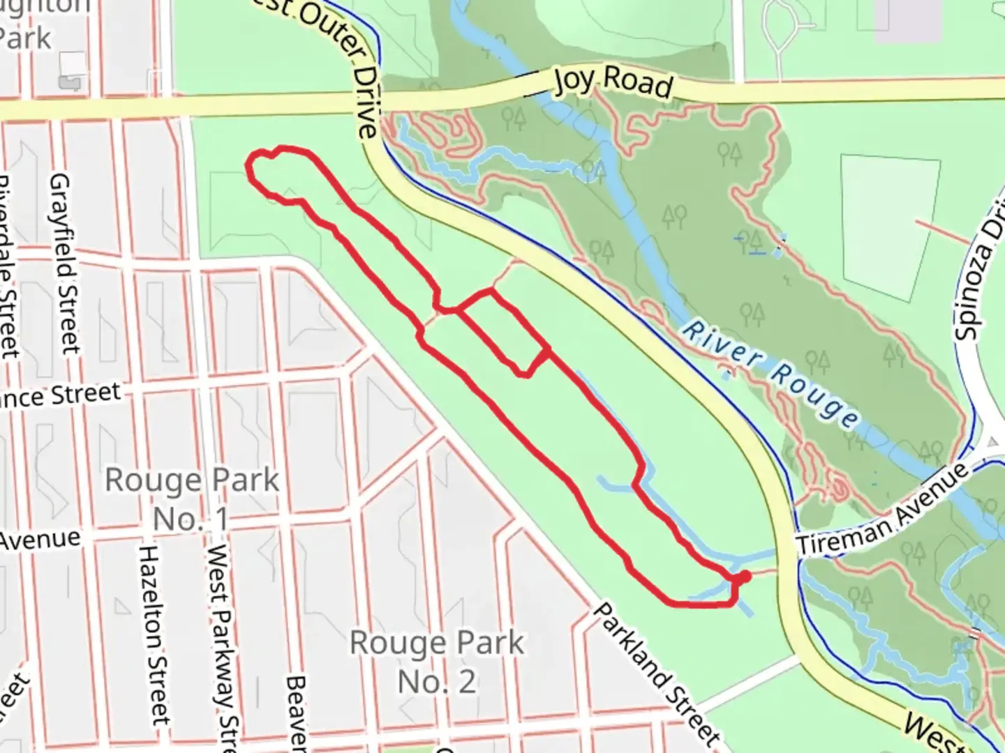 An image depicting the trail Prairie Pathway Loop and its surrounding area.