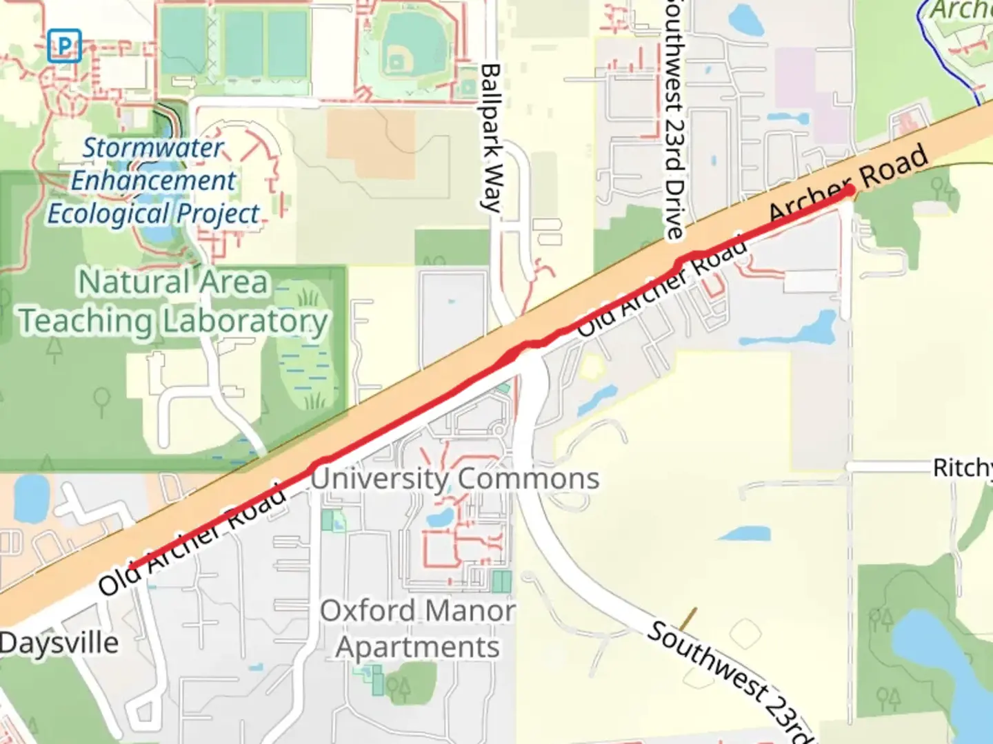 An image depicting the trail Old Archer Road Trail and its surrounding area.