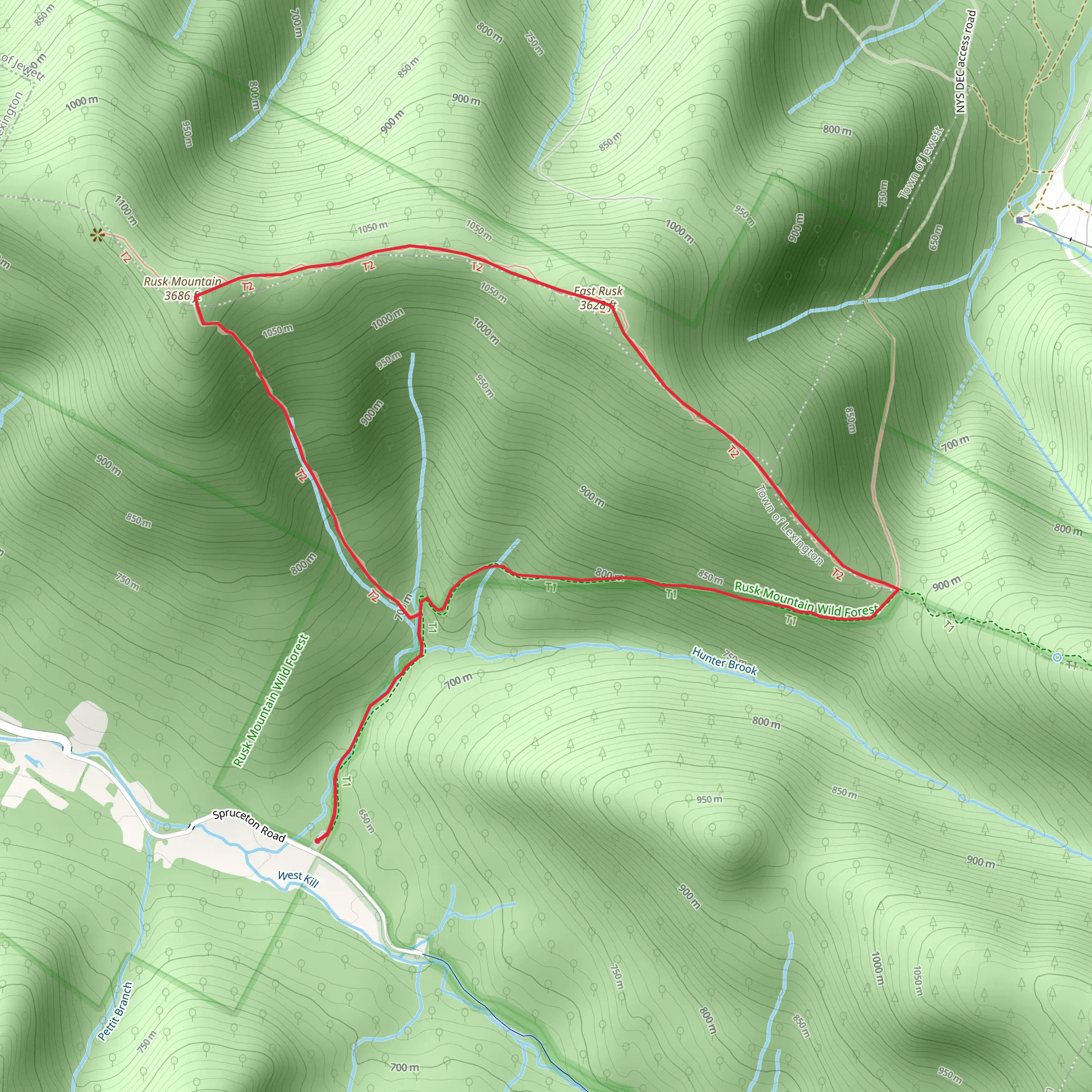 Rusk Herd Path Loop Trail mobile static map