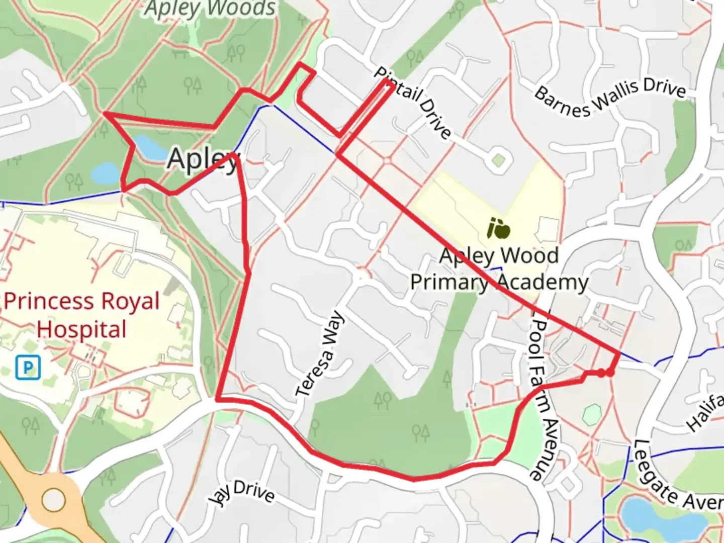 An image depicting the trail Leegomery and its surrounding area.