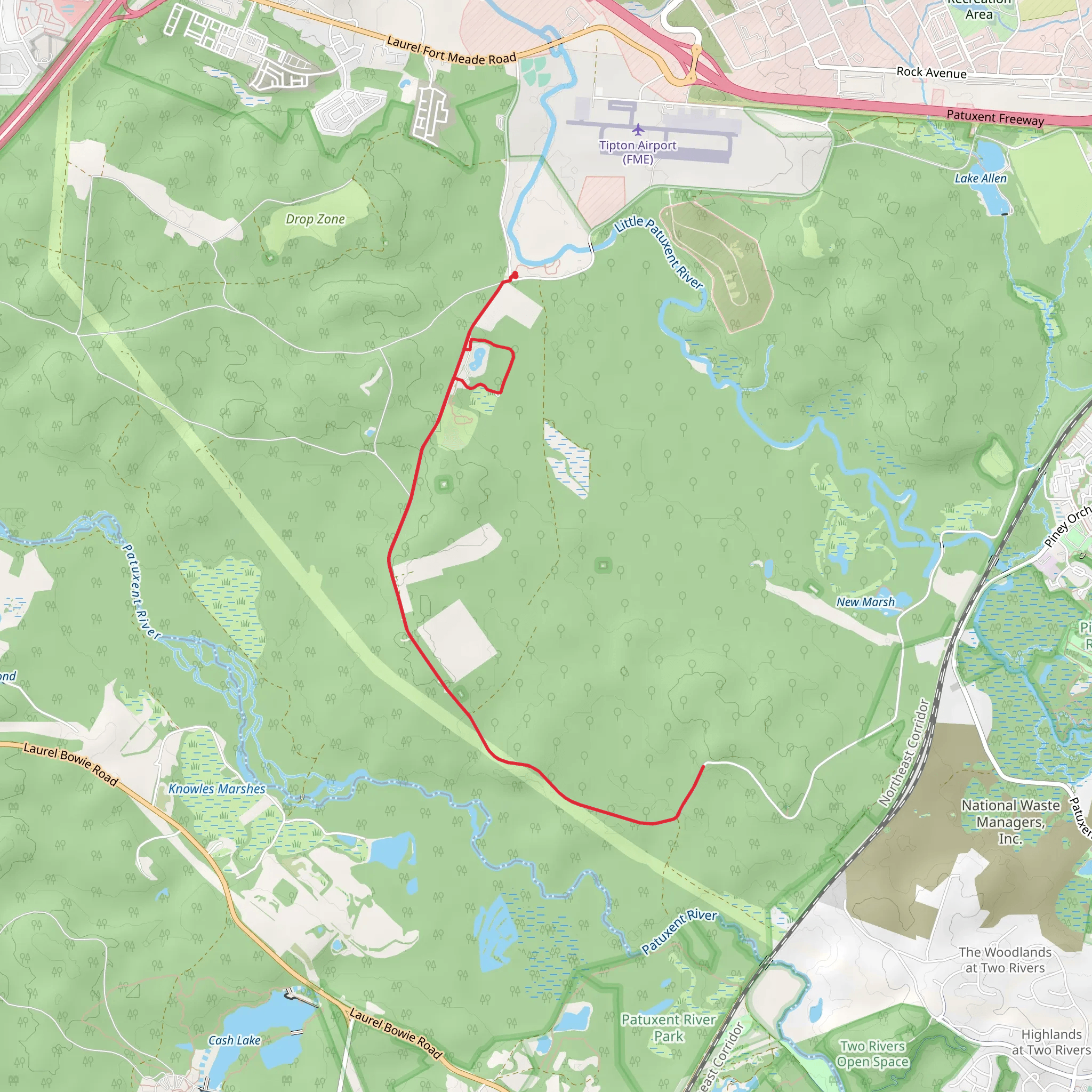 Merganser Pond and Wildlife Loop mobile static map
