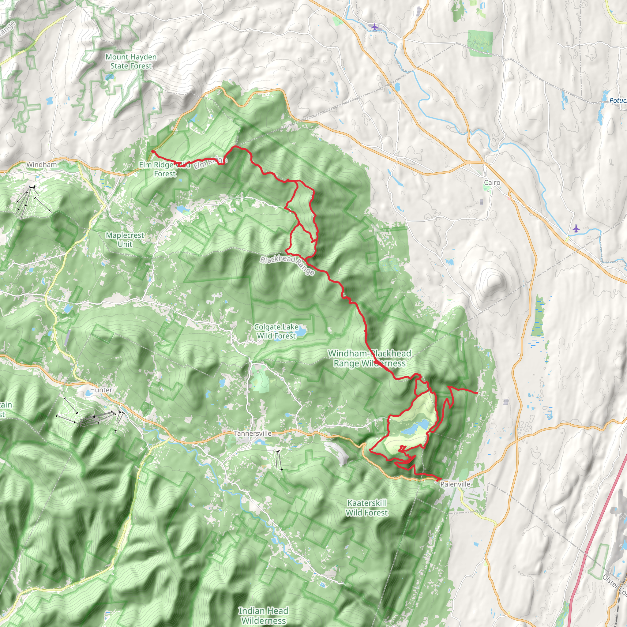 Escarpment Loop Trail mobile static map