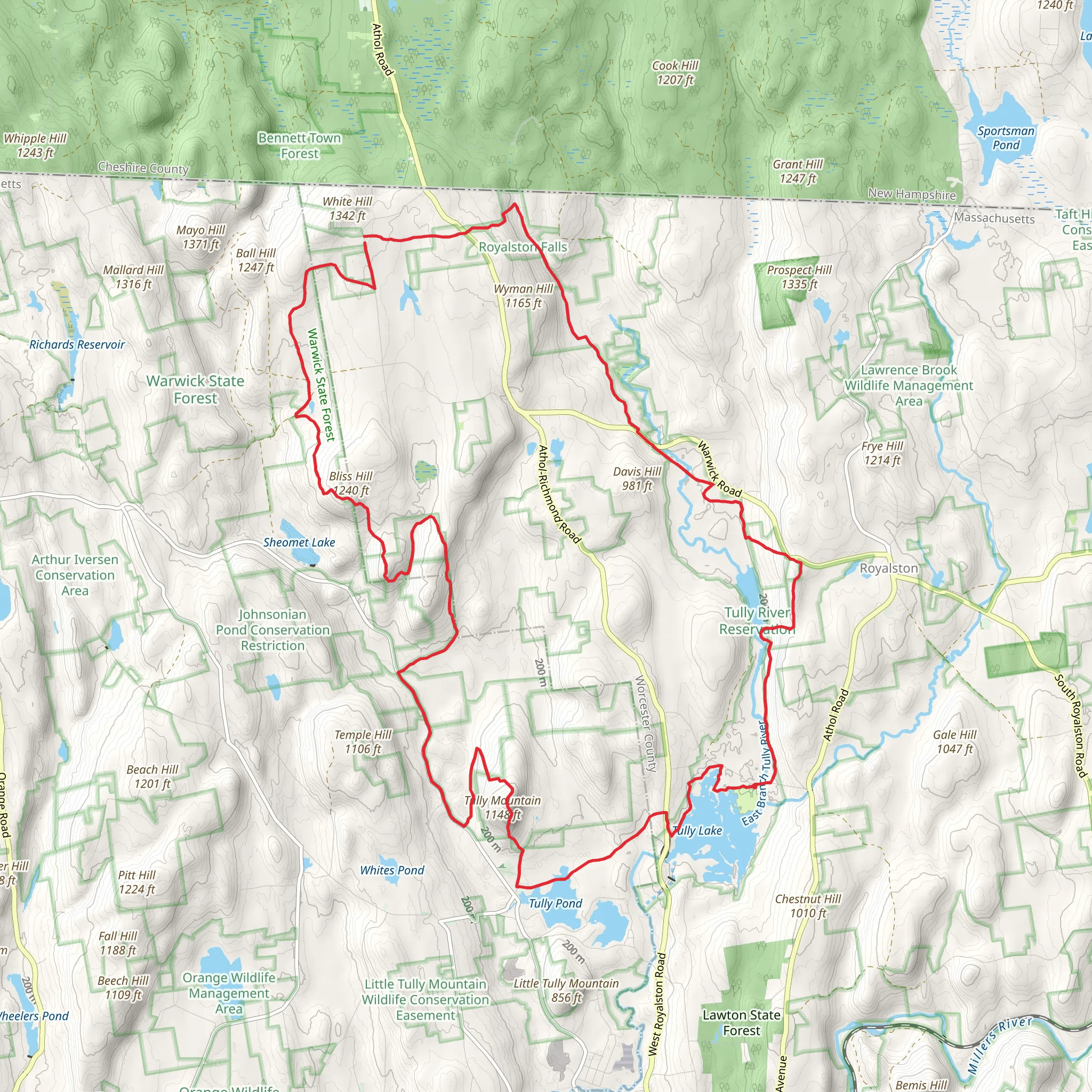 Tully Trail mobile static map