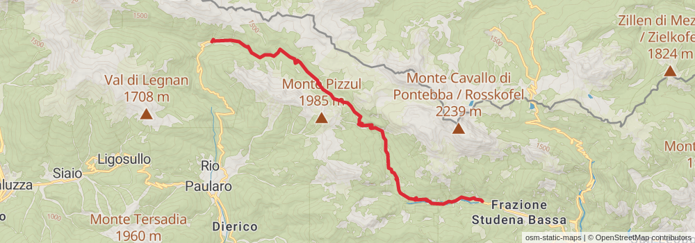 Sentiero Italia - Alps Section stage 24 Map