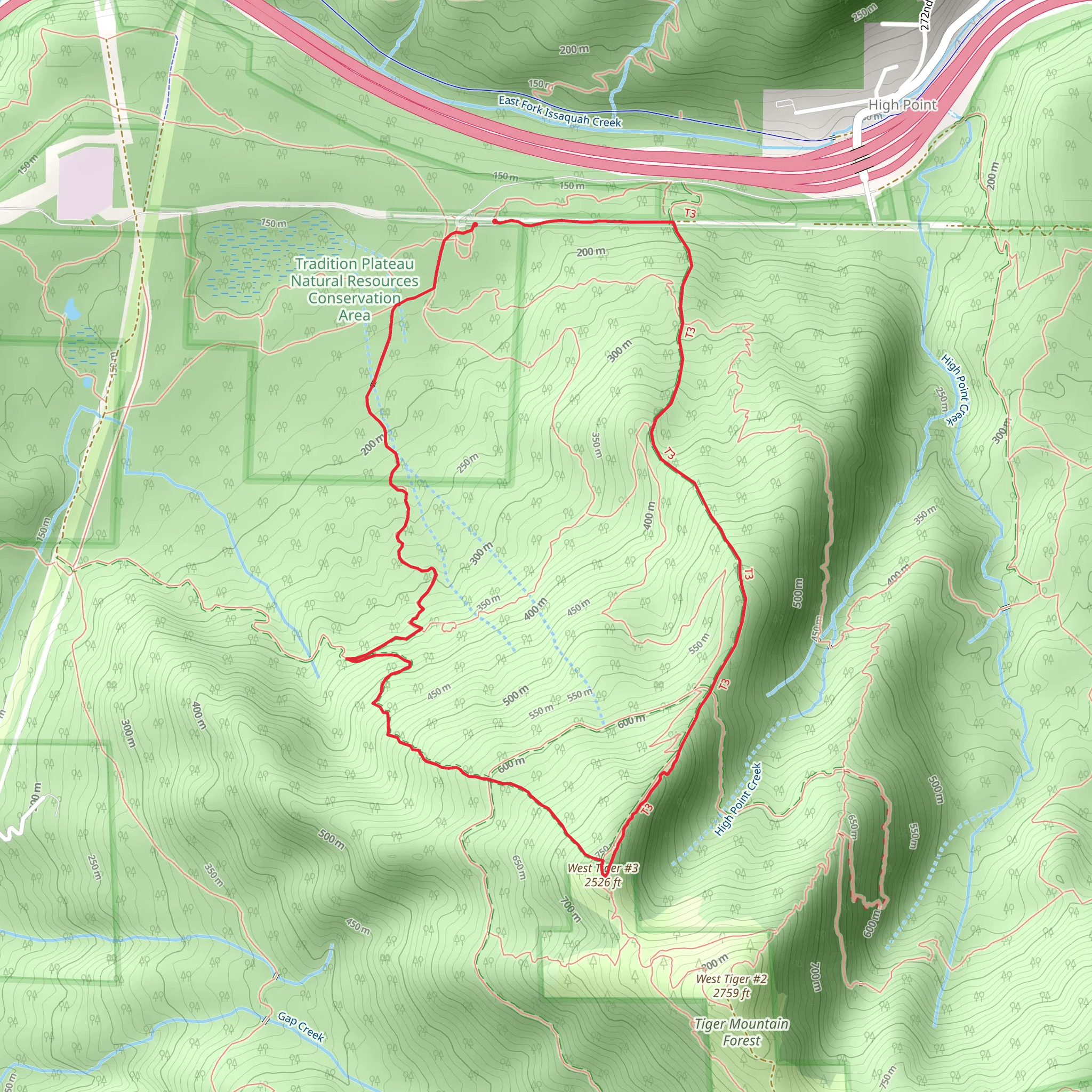 Cable Line Trail and Nook Trail mobile static map