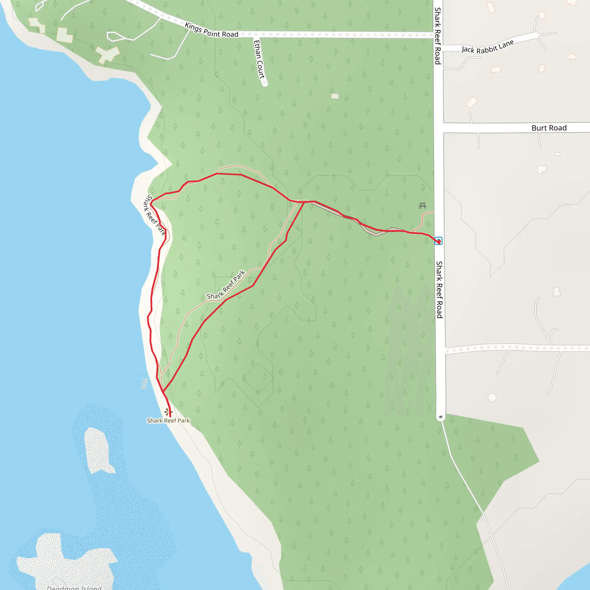 Shark Reef Park Loop mobile static map