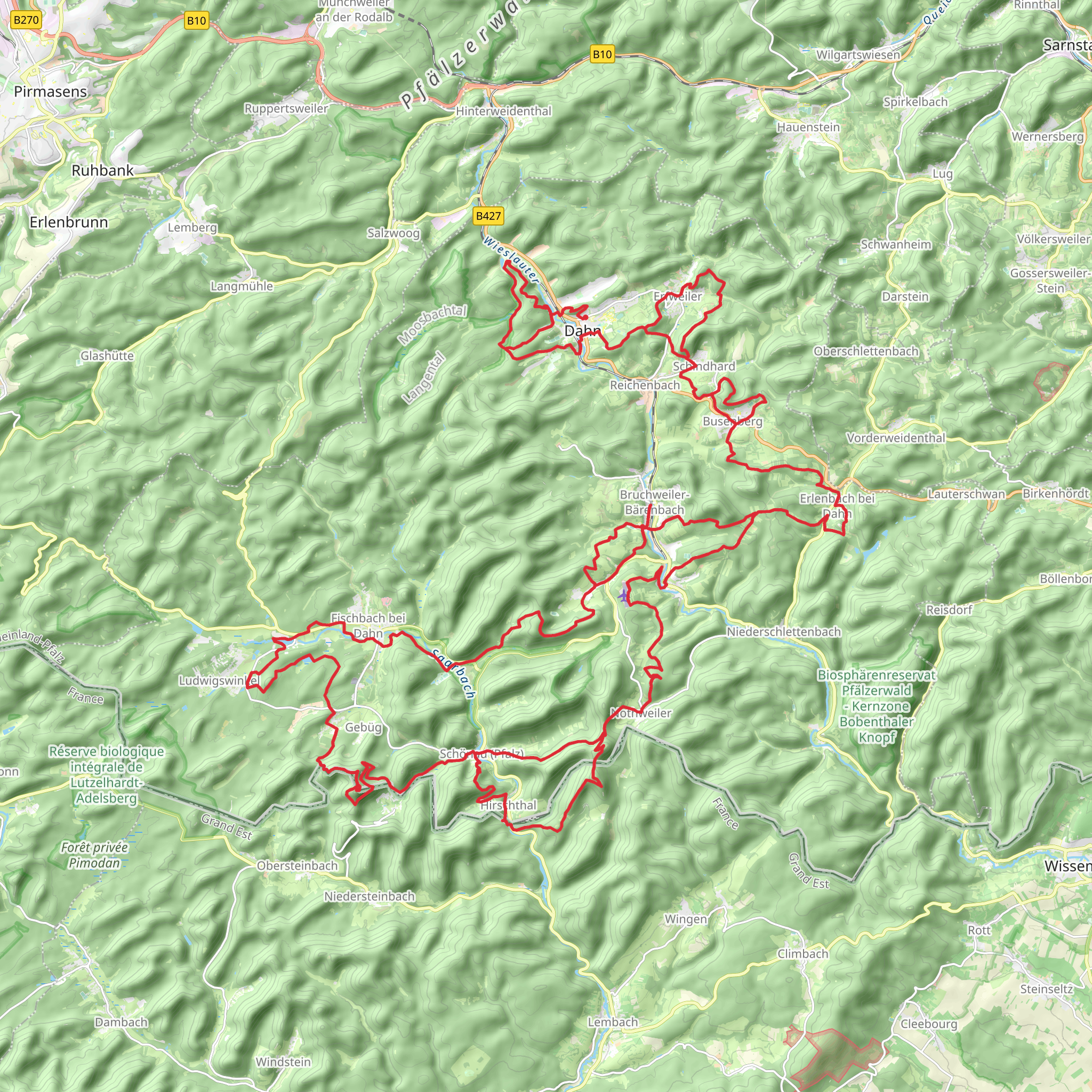 Felsenland Sagenweg mobile static map