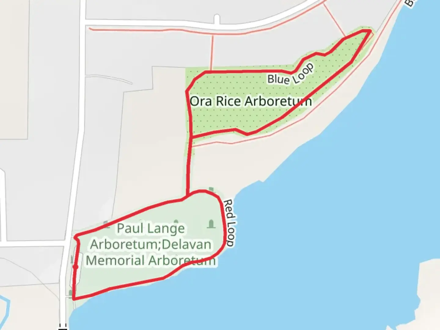 An image depicting the trail North Terrace Street Loop and its surrounding area.