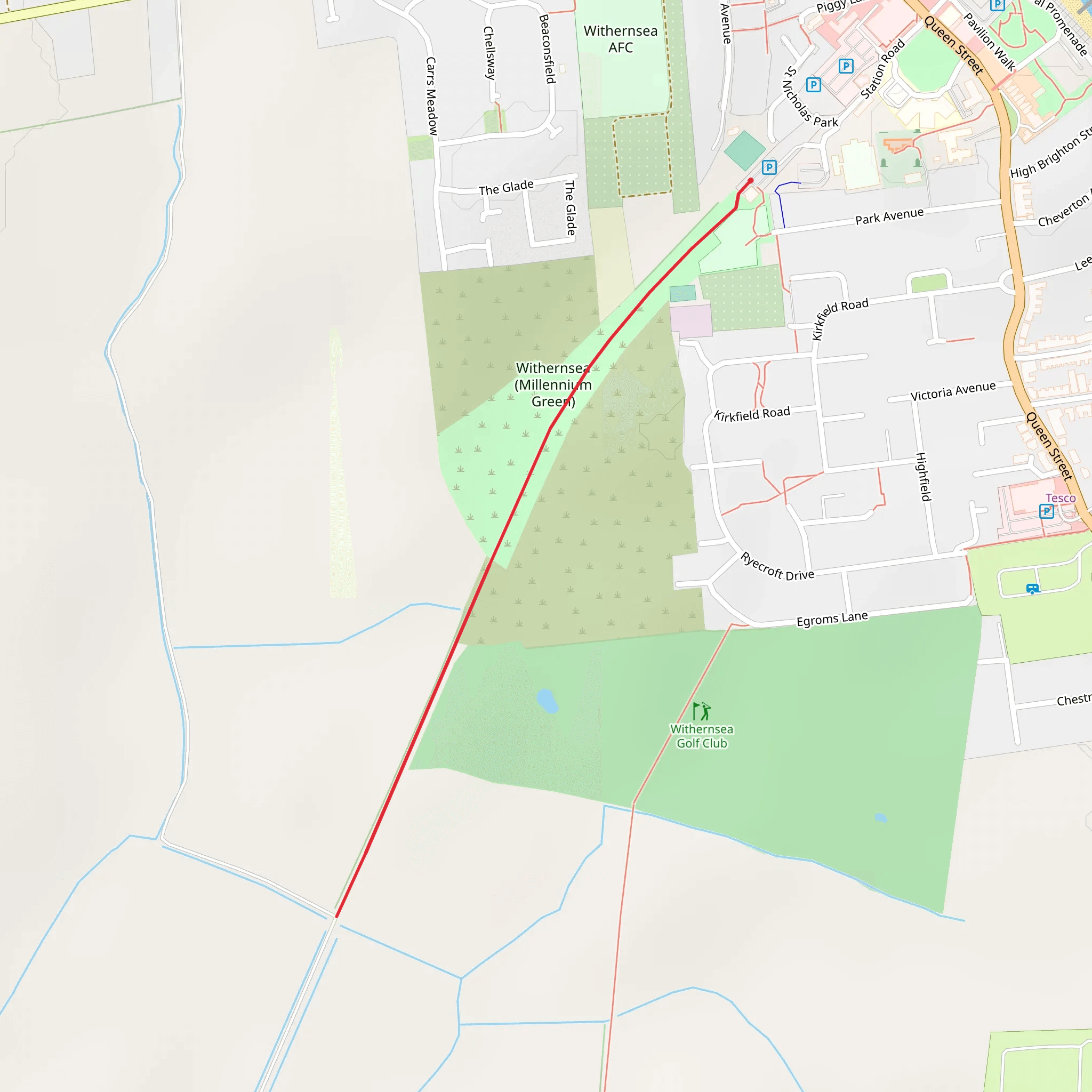 Withernsea Walk mobile static map